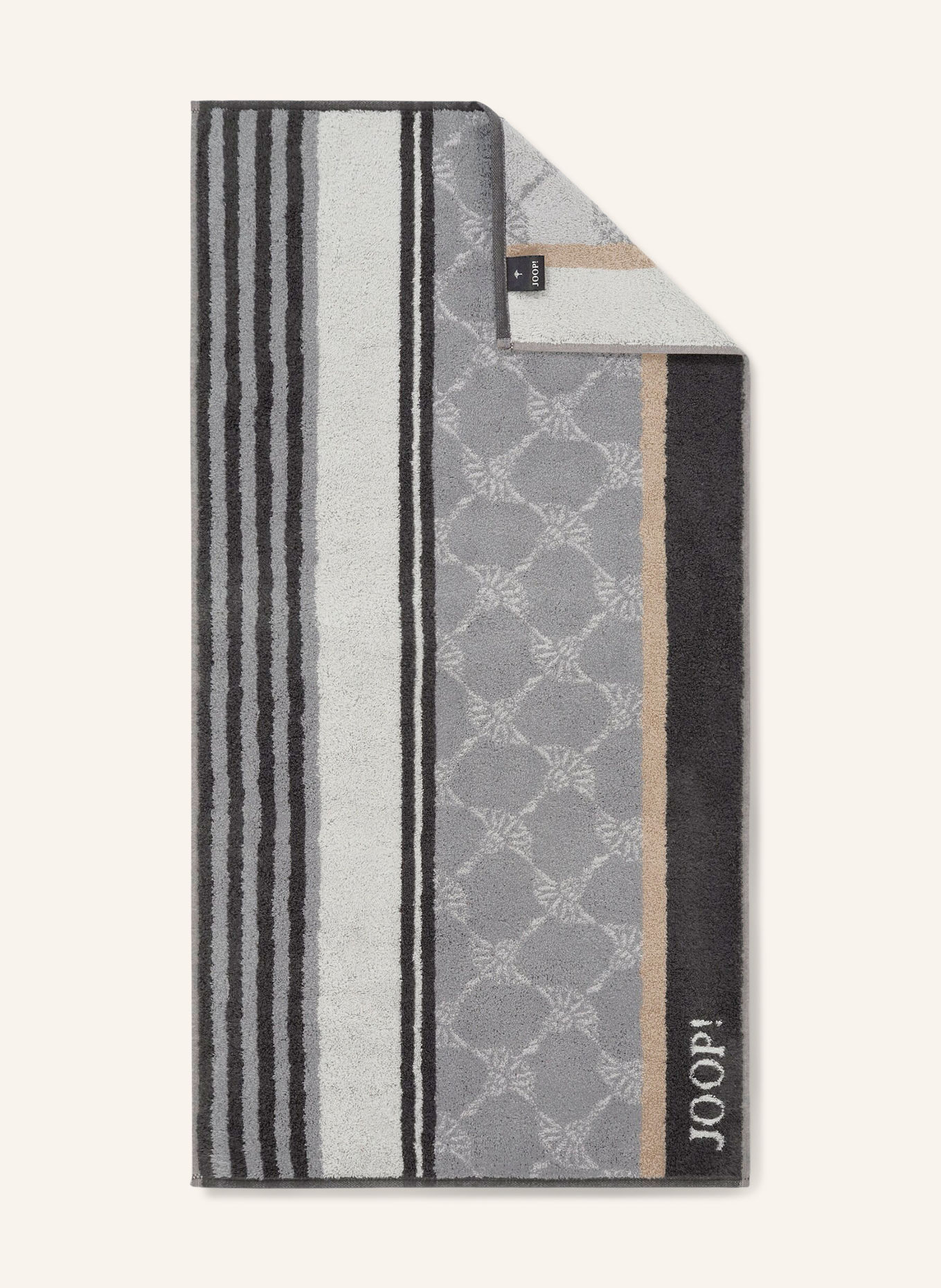 JOOP! JOOP! LINES Hand towel: GRAY / BEIGE / DARK GRAY