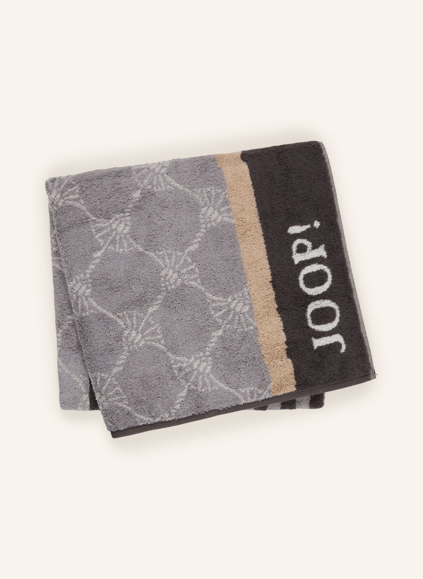 JOOP! Duschtuch JOOP! LINES: GRAU / BEIGE / DUNKELGRAU