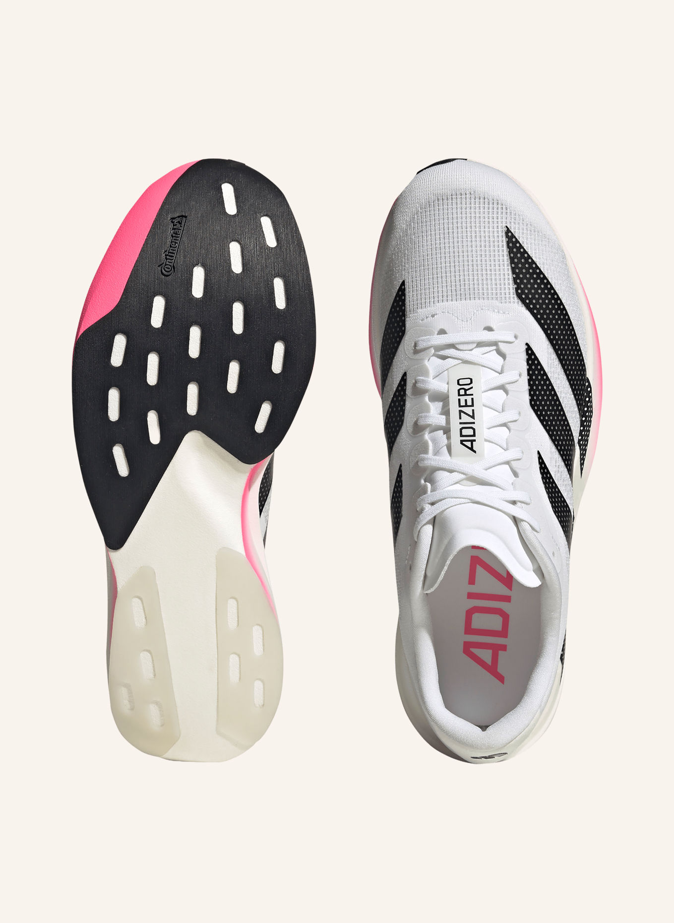 adidas Laufschuhe ADIZERO EVO SL: WEISS / NEONROT / SCHWARZ