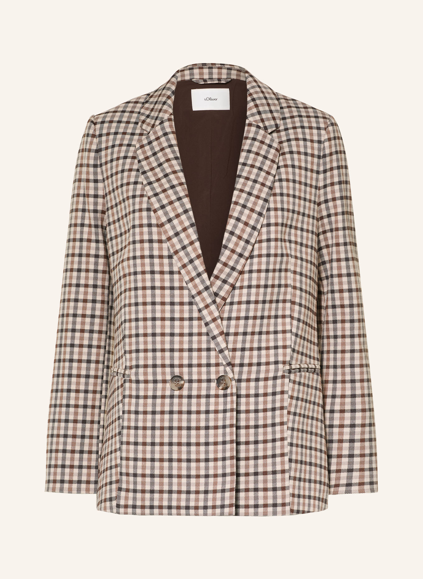 s.Oliver Blazer: BEIGE / DUNKELBRAUN