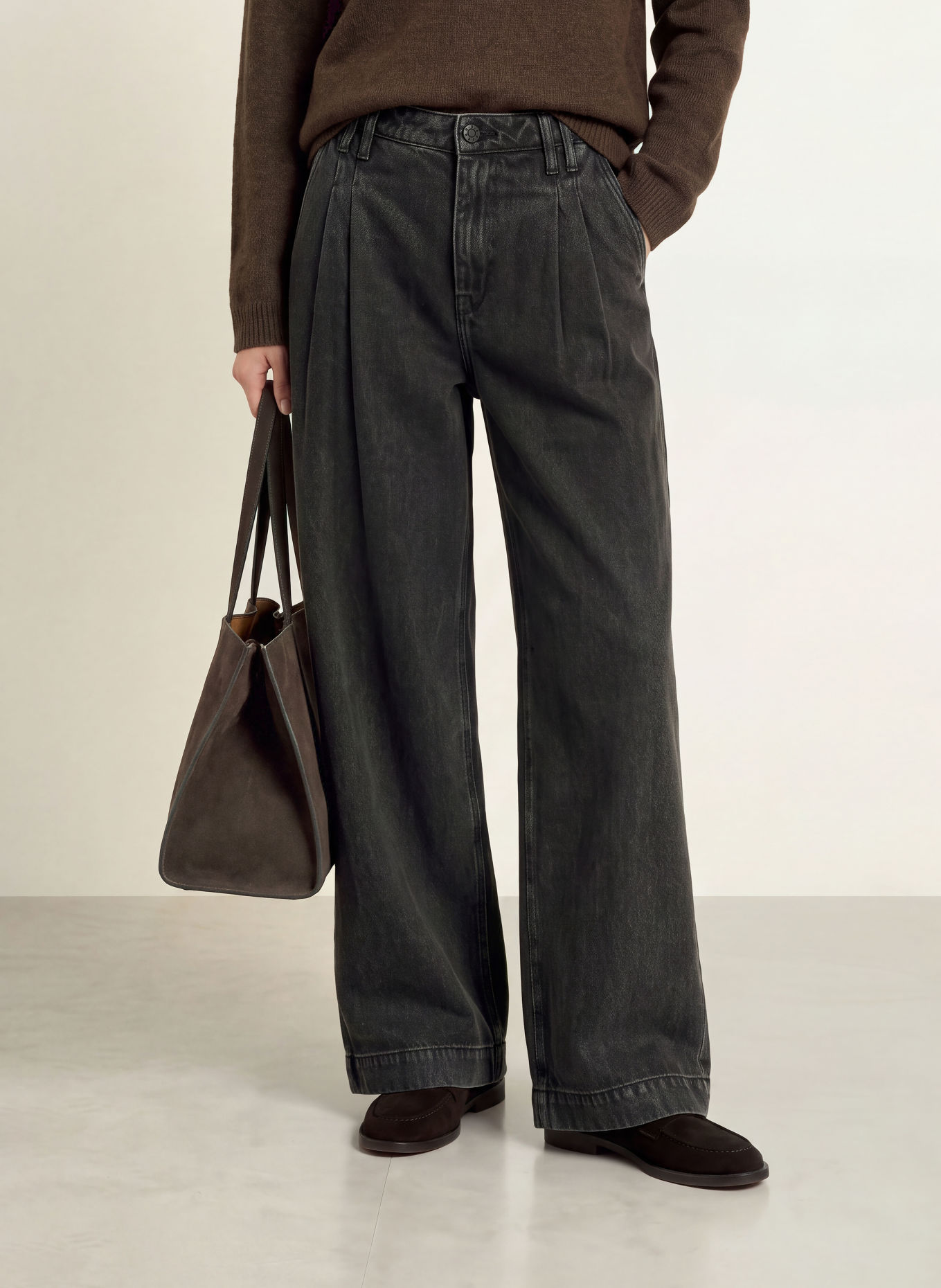 s.Oliver Wide Leg Jeans: 97Y6 GREY/BLACK