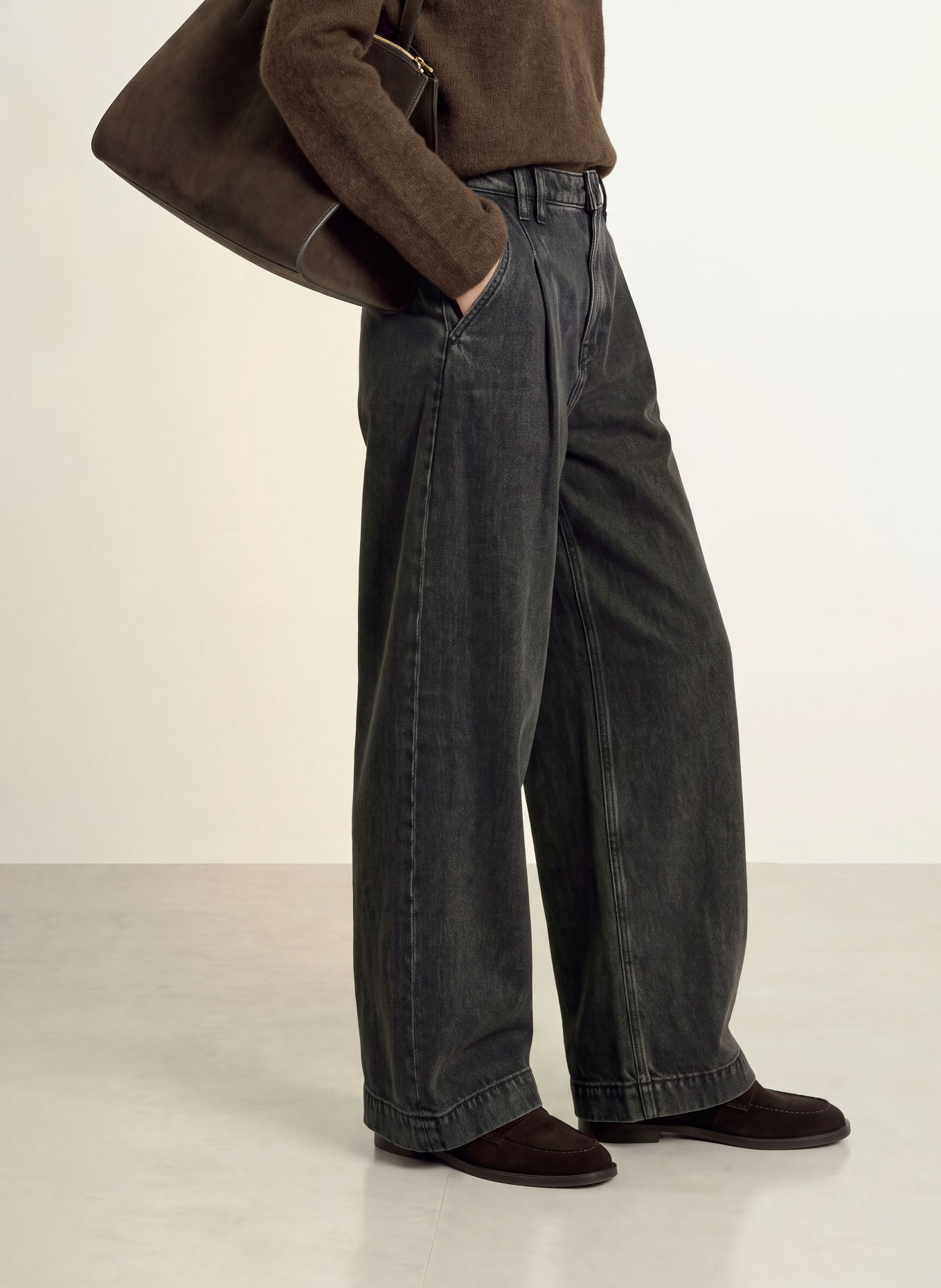 s.Oliver Wide Leg Jeans: 97Y6 GREY/BLACK