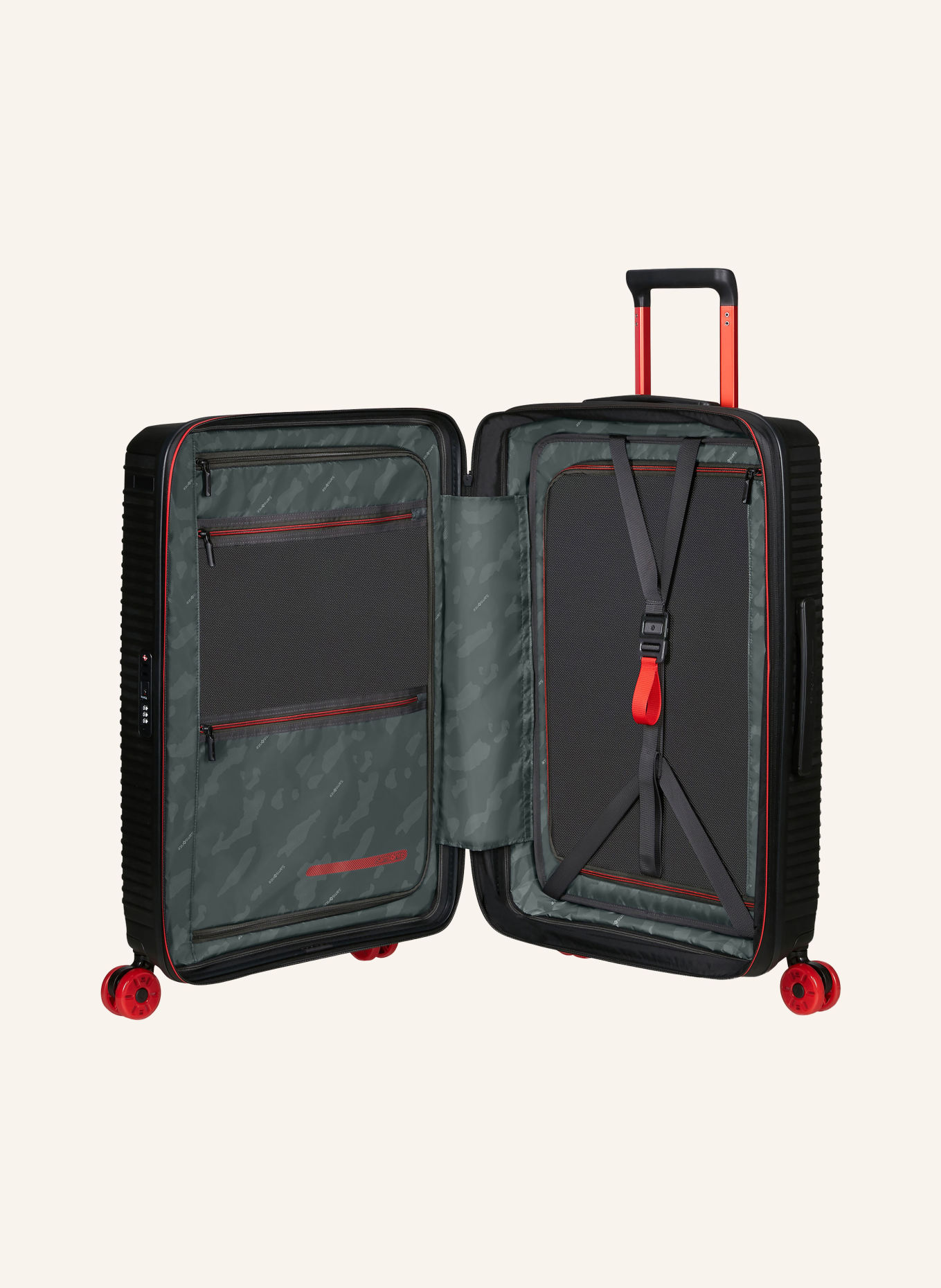 Samsonite Valise à roulettes SPINNER PRODIVER: NOIR / ROUGE