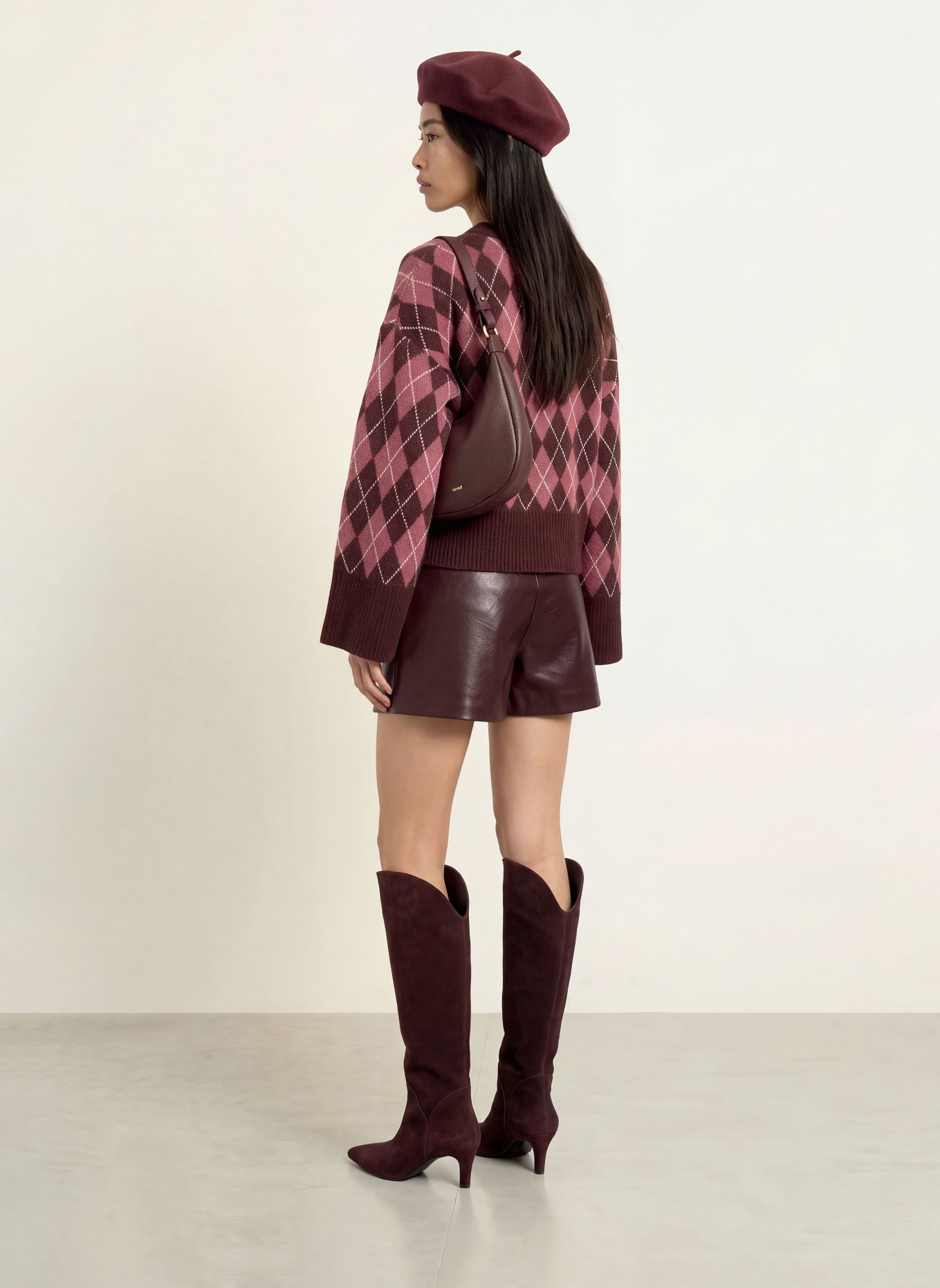 NEO NOIR Skort ELAYNE in Lederoptik: DUNKELROT