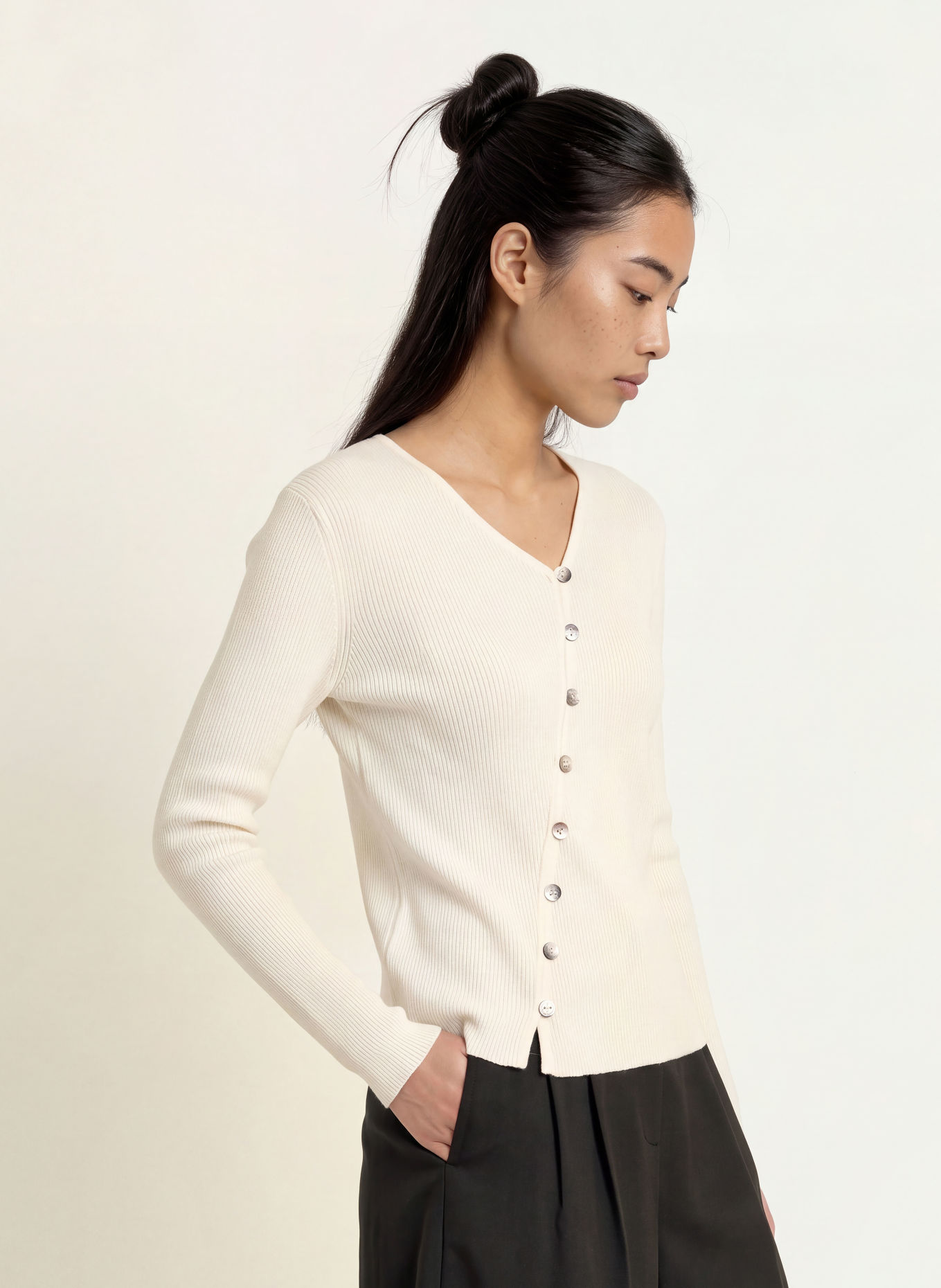 NEO NOIR MILLERA Cardigan: CREAM
