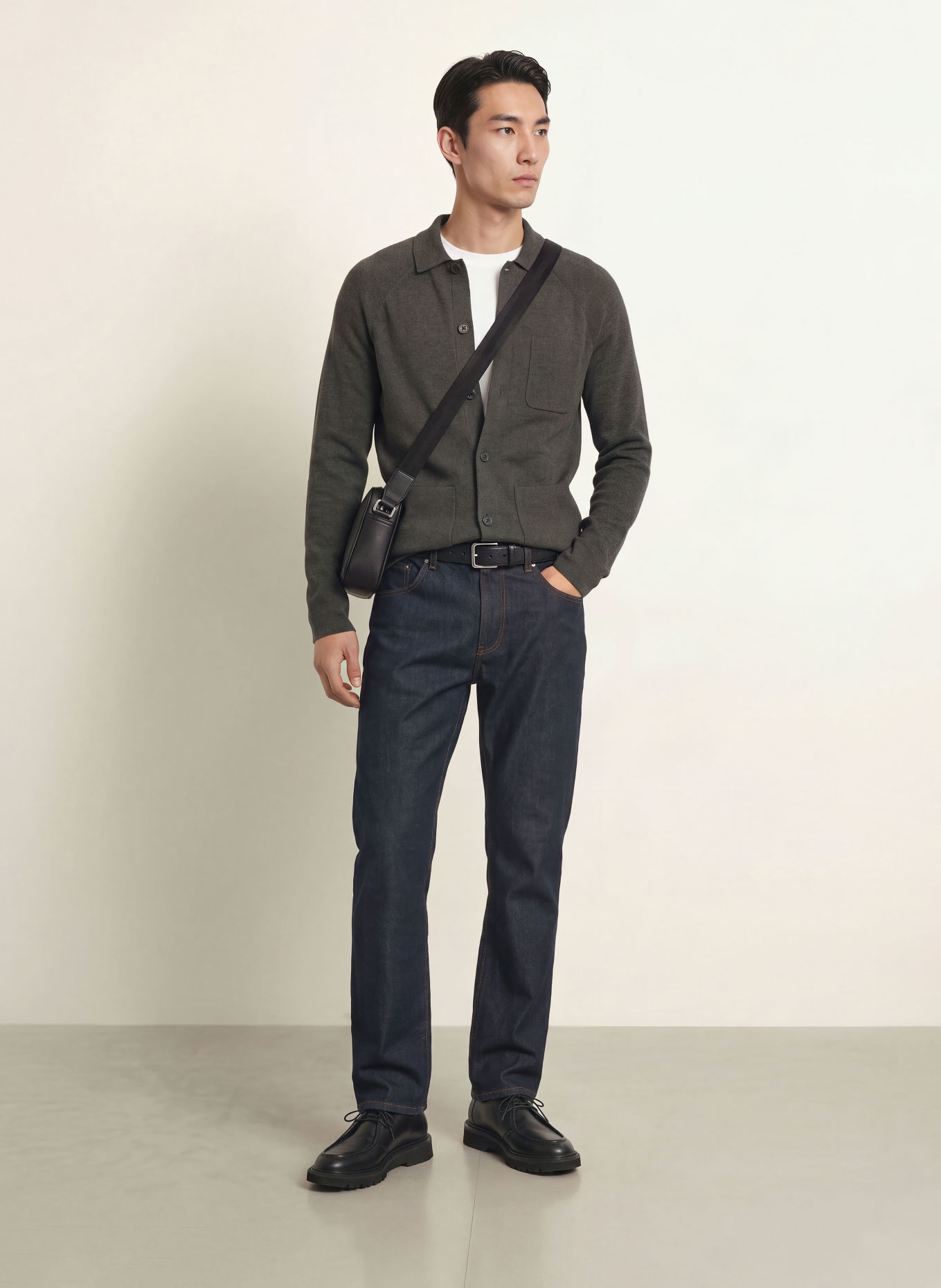 REISS FITZWILLIAM Cardigan: DARK GRAY