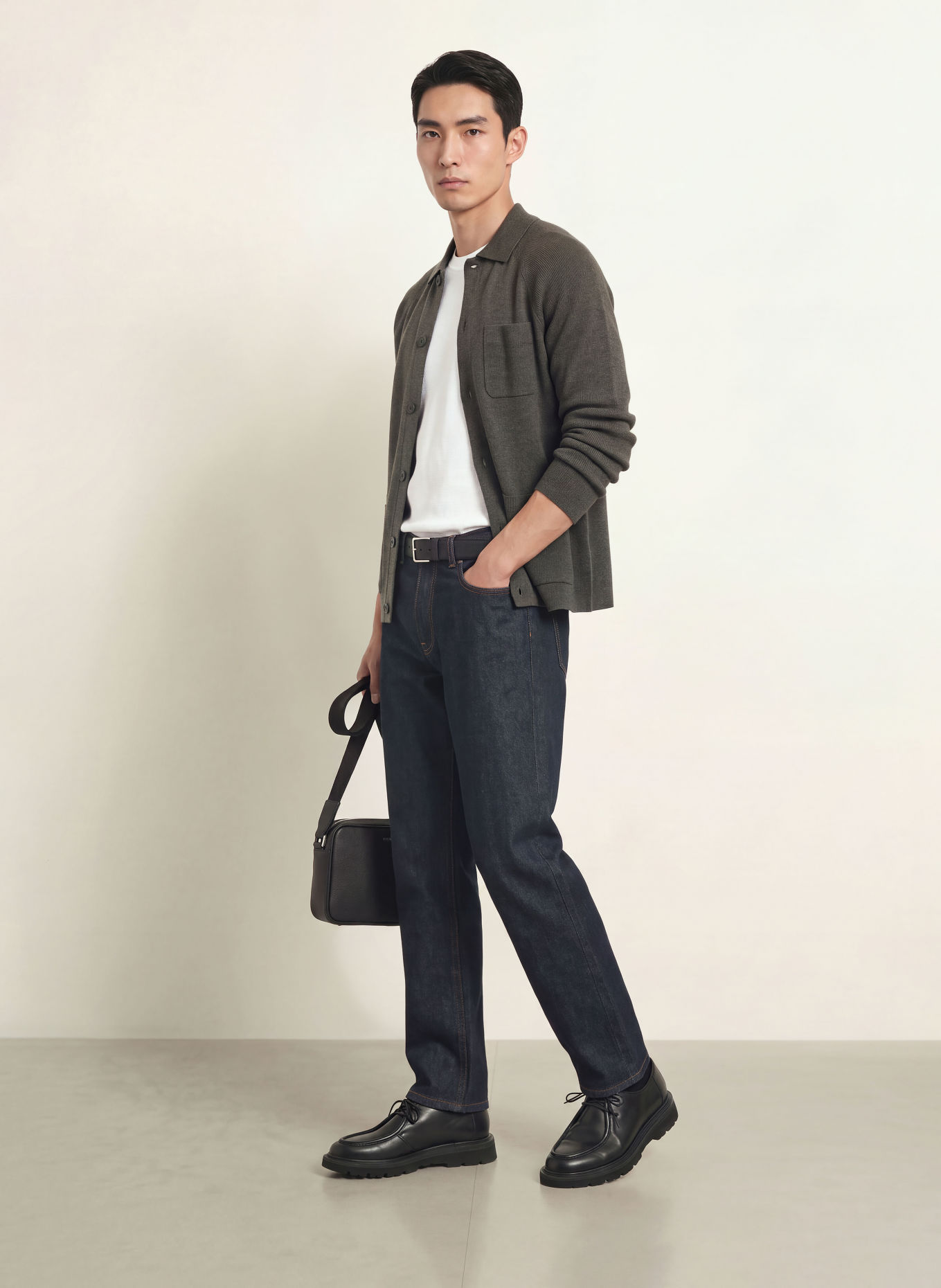 REISS FITZWILLIAM Cardigan: DARK GRAY