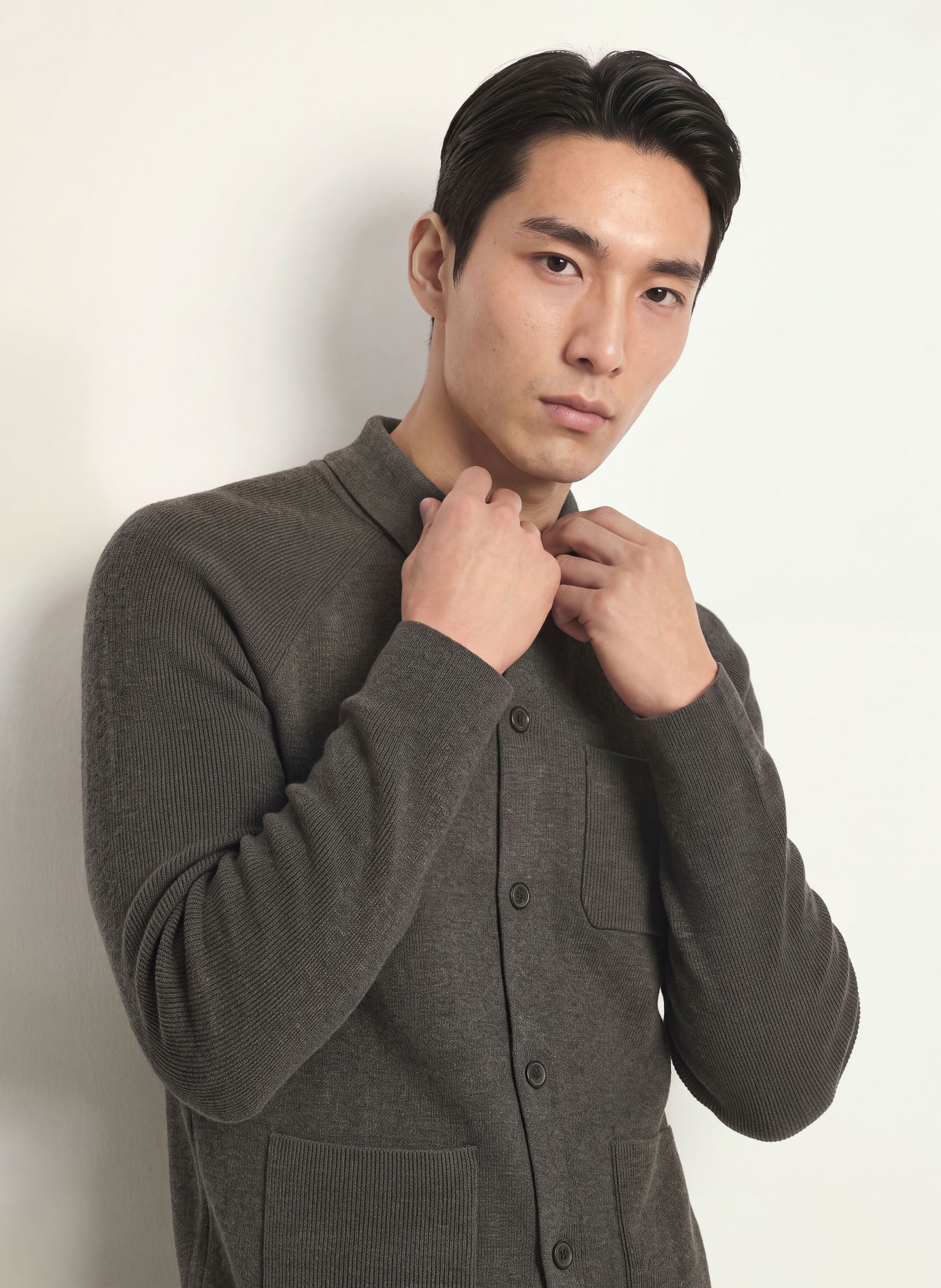 REISS FITZWILLIAM Cardigan: DARK GRAY