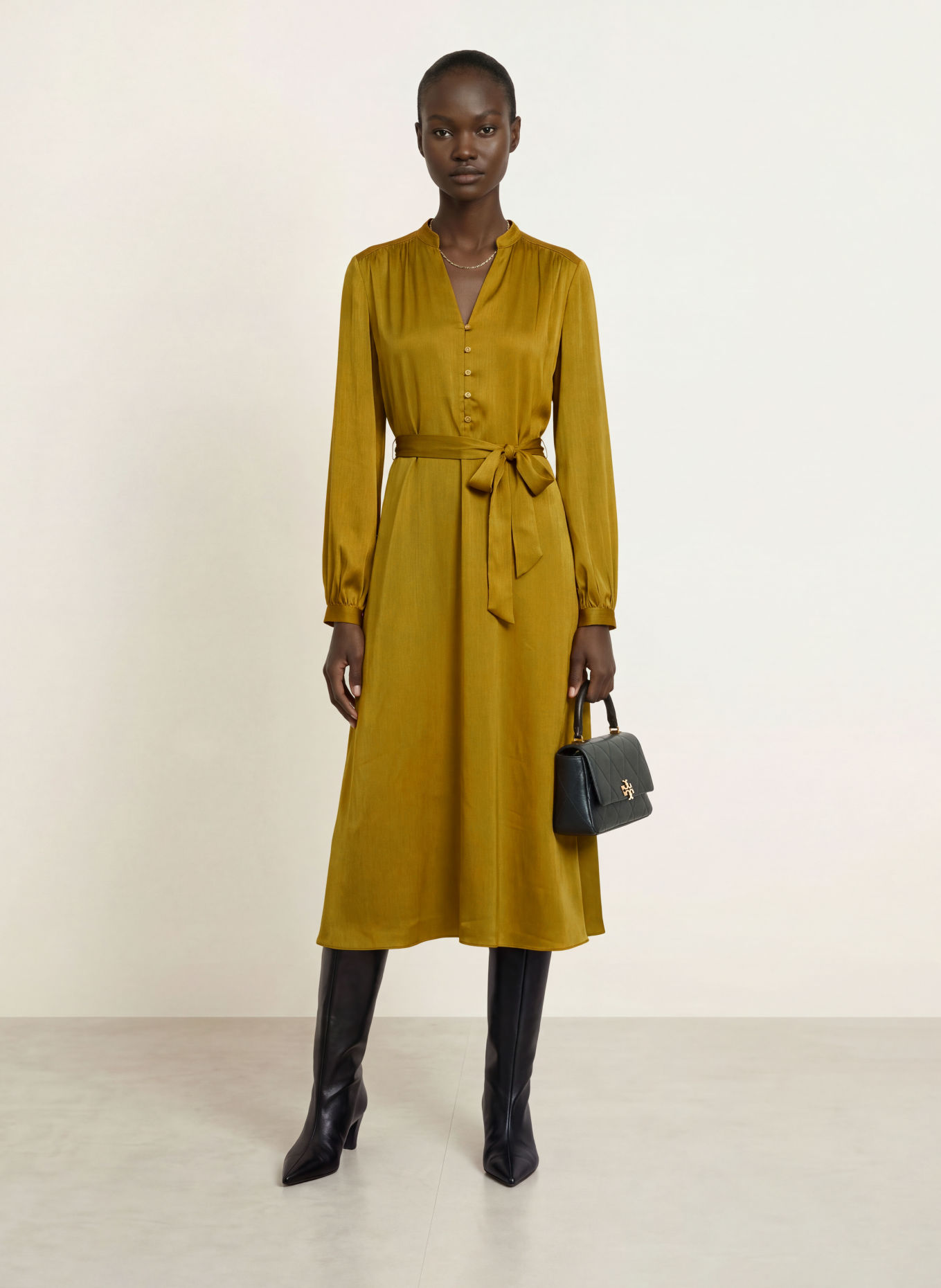 HOBBS Kjole KATIA: KHAKI
