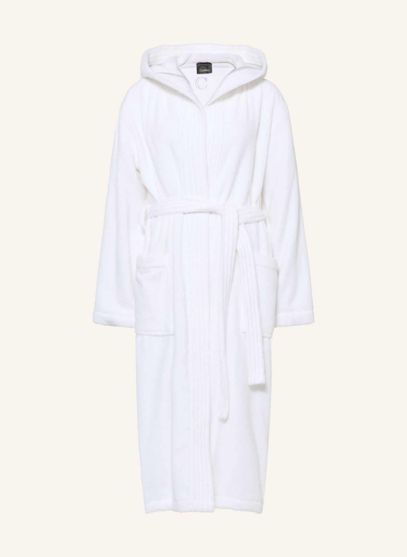 Cawö Peignoir unisexe à capuche: BLANC