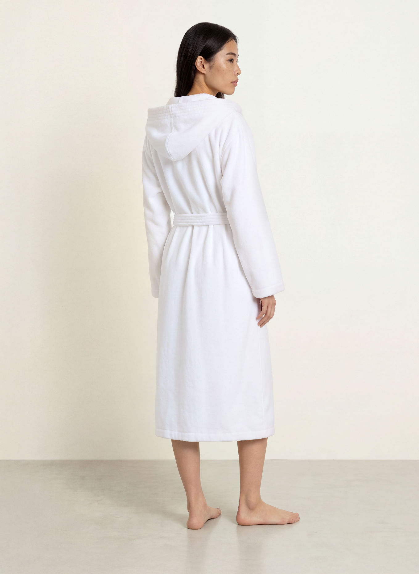 Cawö Peignoir unisexe à capuche: BLANC