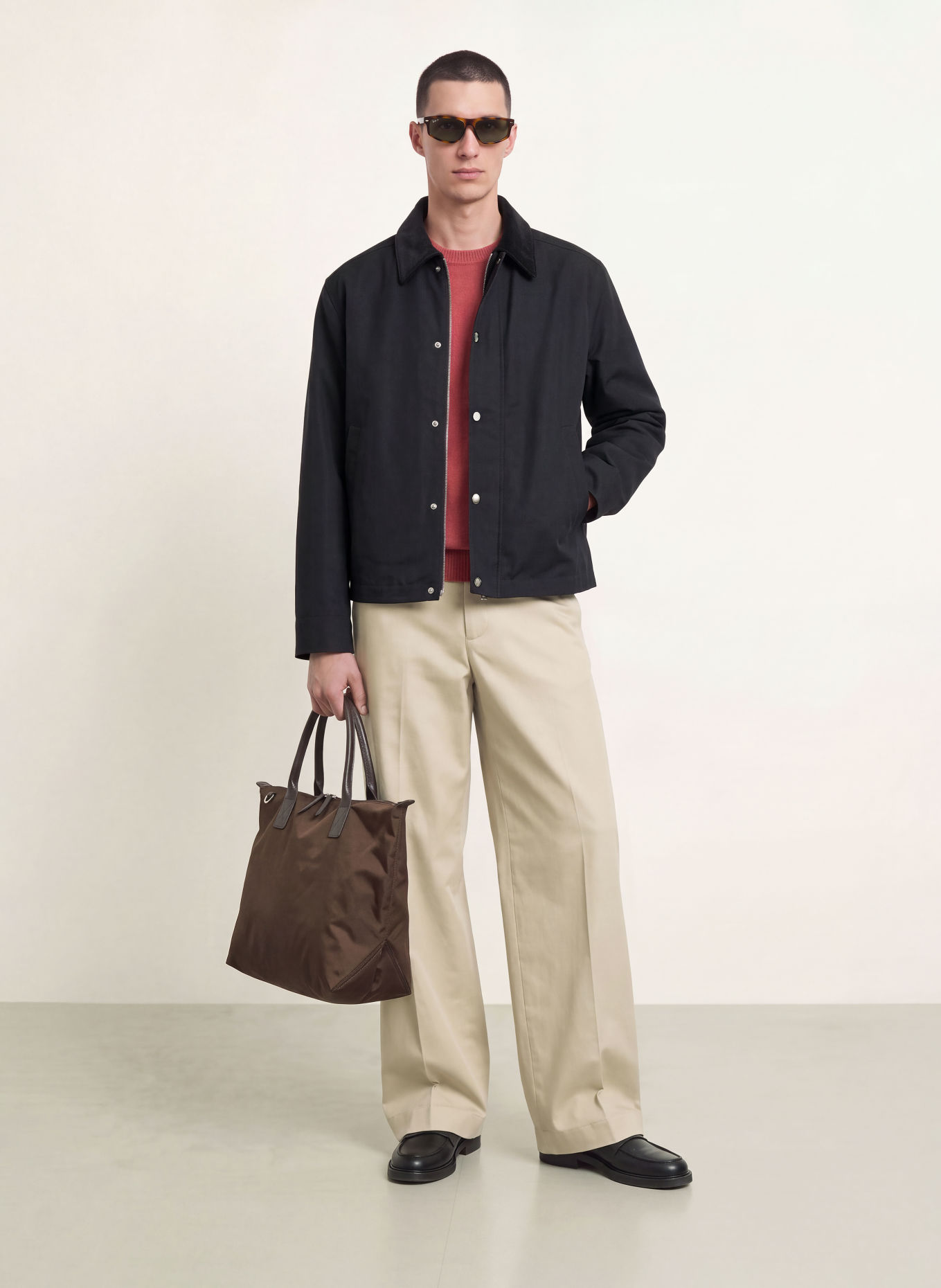ARKET Jacket in a mix of materials: BLACK