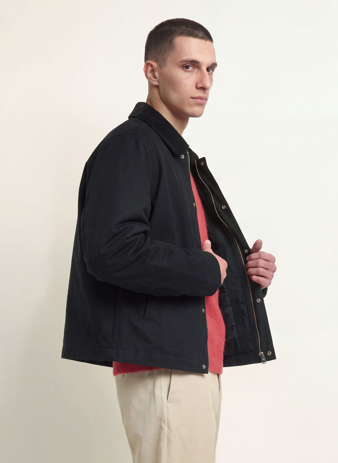 ARKET Jacket in a mix of materials: BLACK