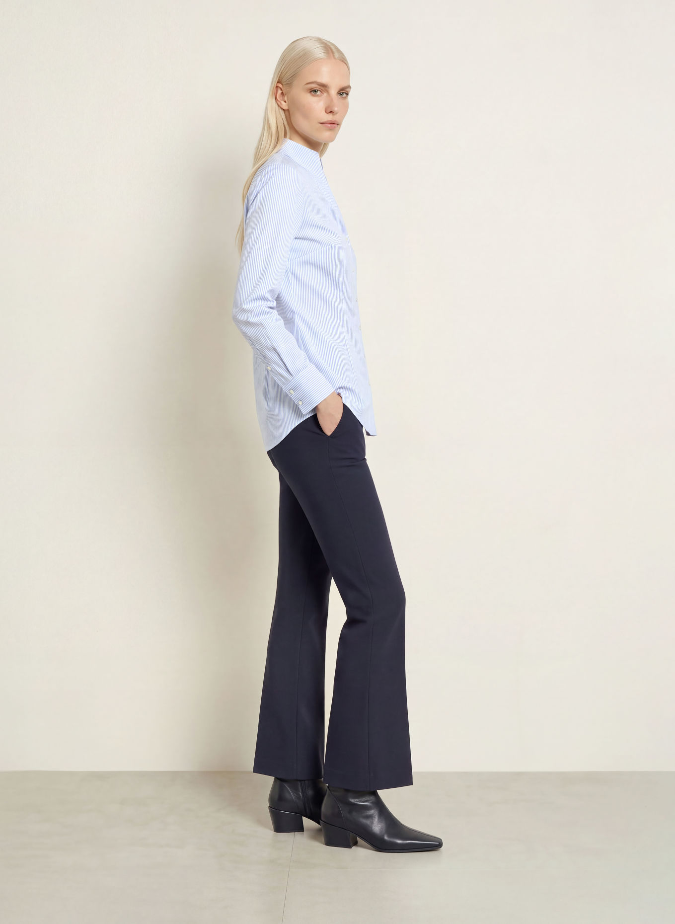 seidensticker Bluse ALMUT: HELLBLAU / WEISS