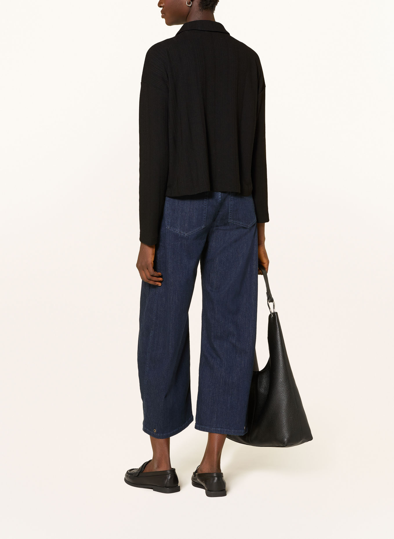 OPUS SAWONI Jersey Shirt blouse: BLACK