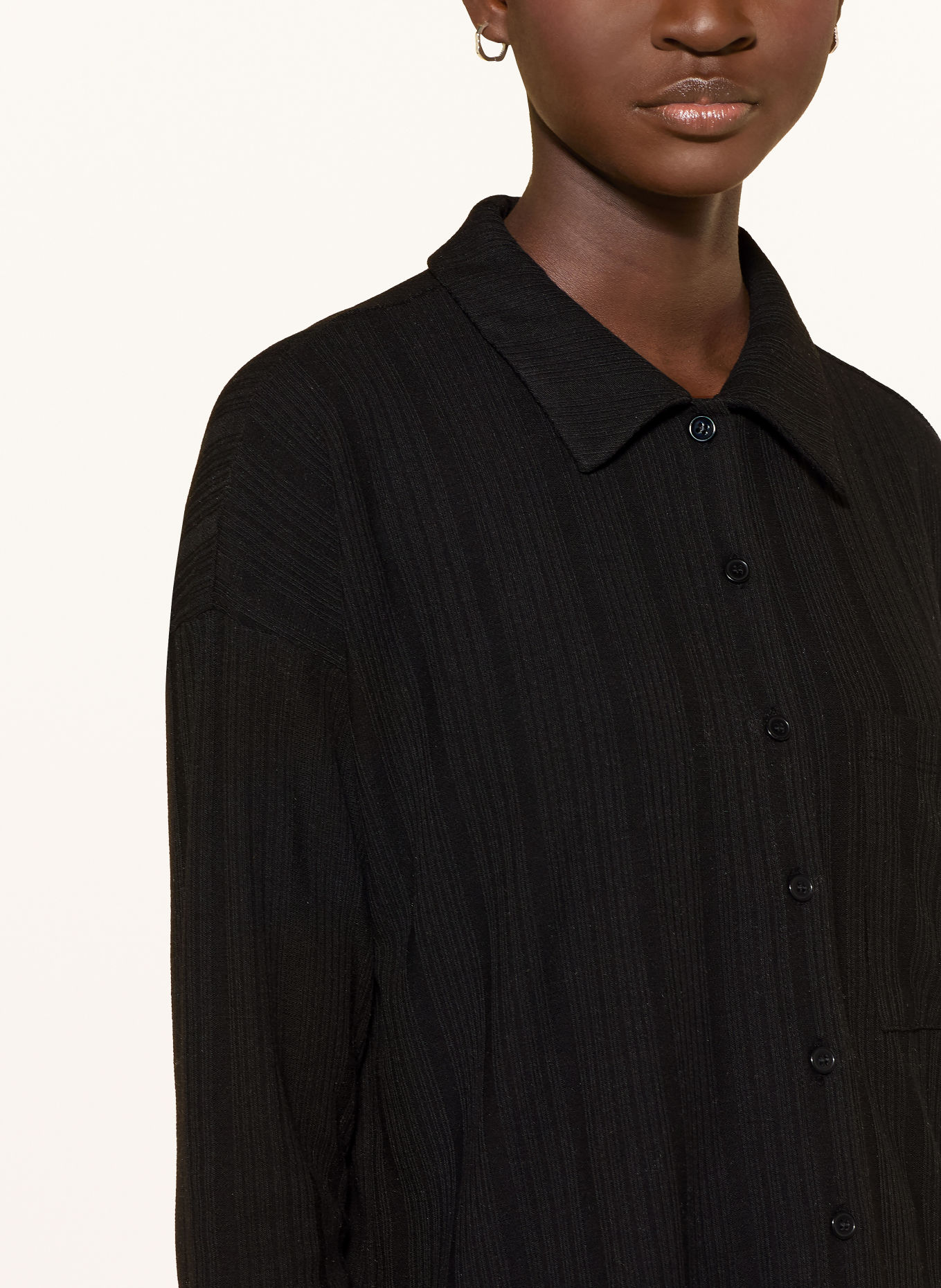 OPUS SAWONI Jersey Shirt blouse: BLACK