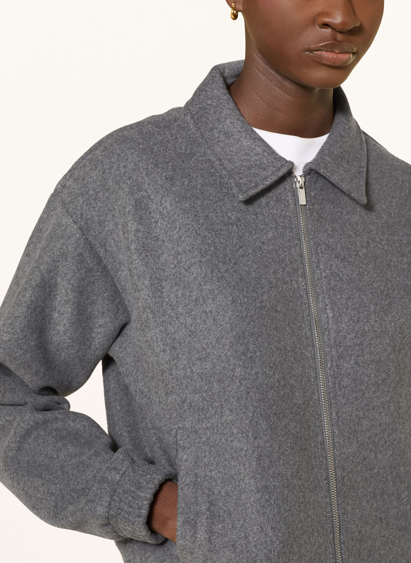 OPUS GERZI Bomber jacket: GRAY