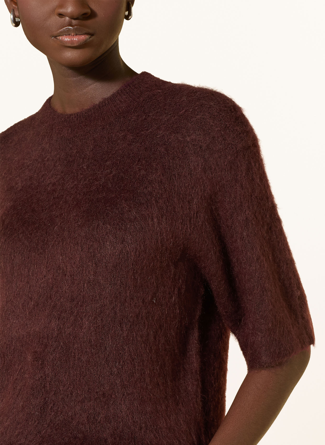 OPUS Strickshirt PAMMI: DUNKELROT