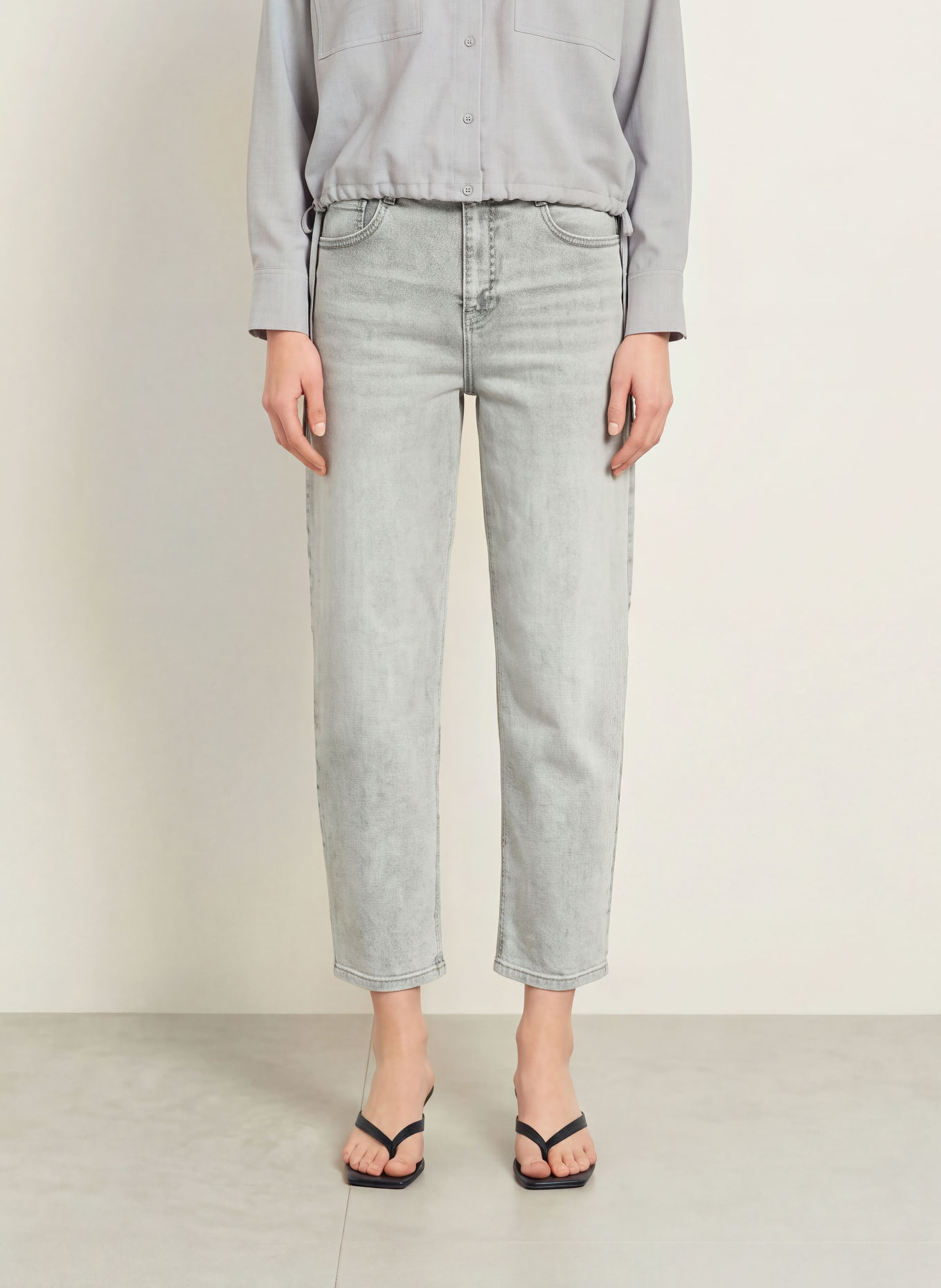 OPUS Barrel jeans MAXIE: 70278 light grey