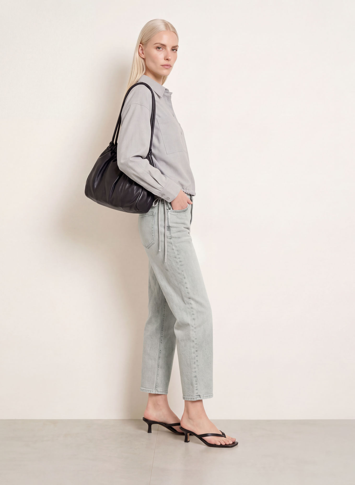 OPUS Barrel jeans MAXIE: 70278 light grey