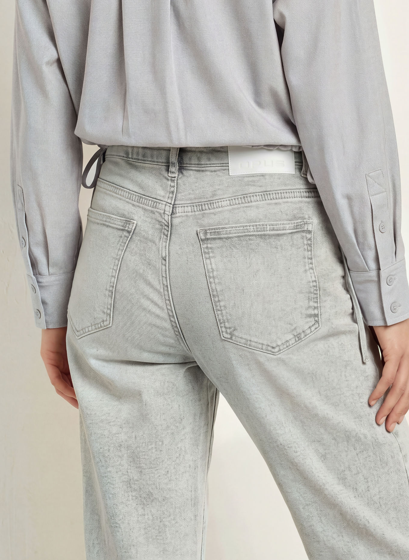 OPUS Barrel jeans MAXIE: 70278 light grey