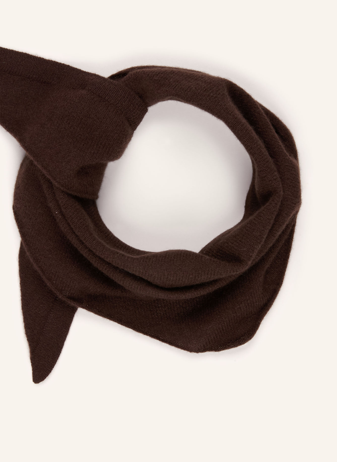 ARKET Cashmere triangular scarf: DARK BROWN