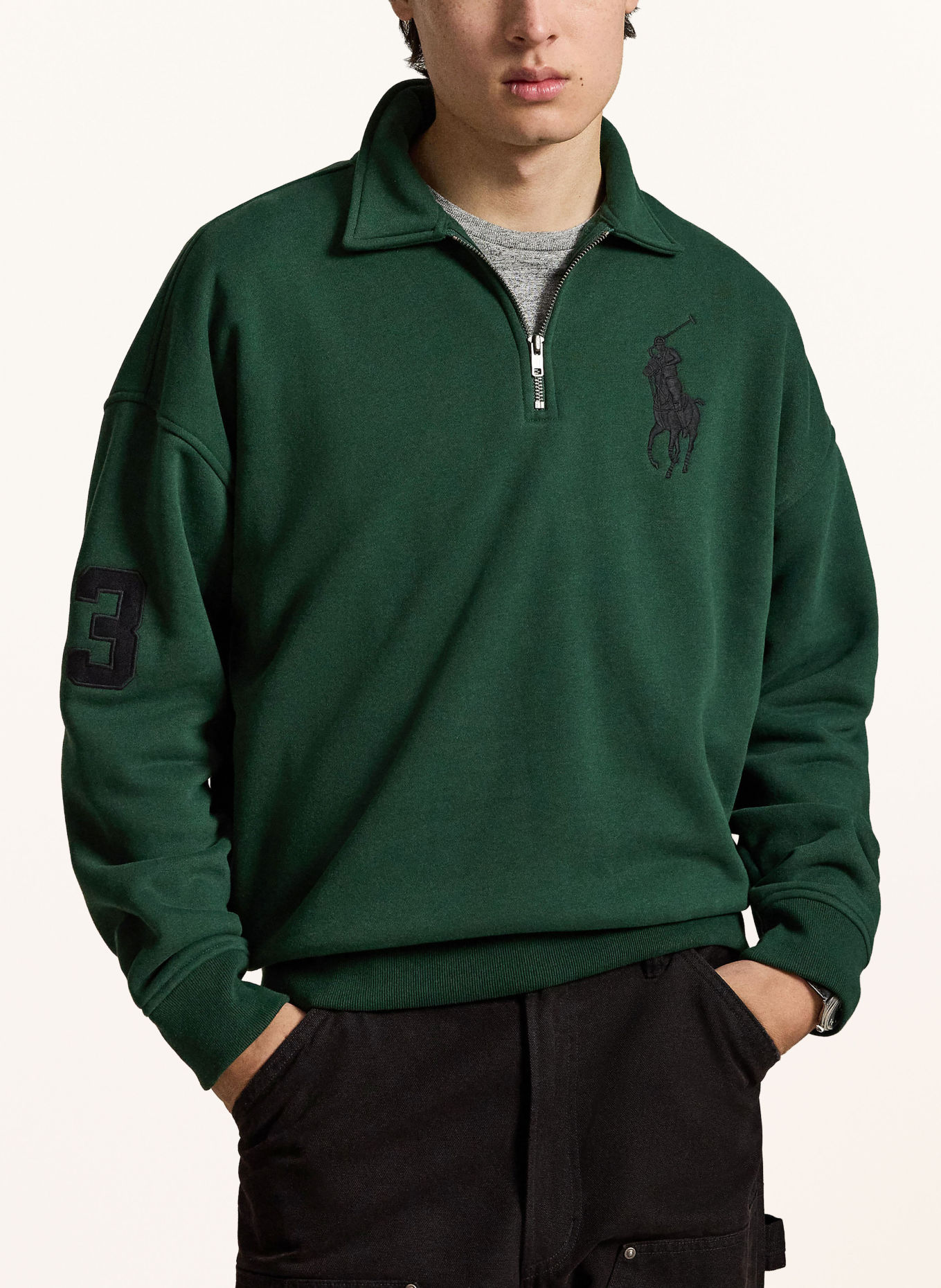 POLO RALPH LAUREN Sweatshirt: DUNKELGRÜN
