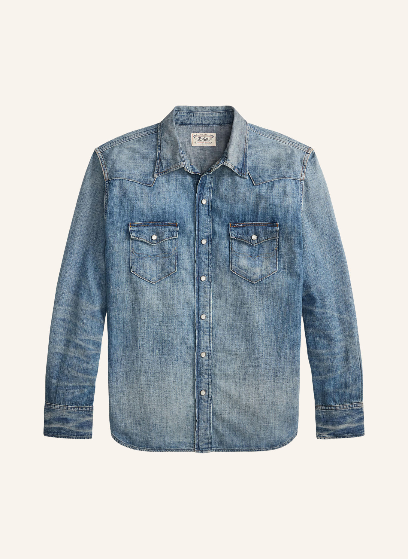 POLO RALPH LAUREN Jeanshemd Comfort Fit: BLAUW
