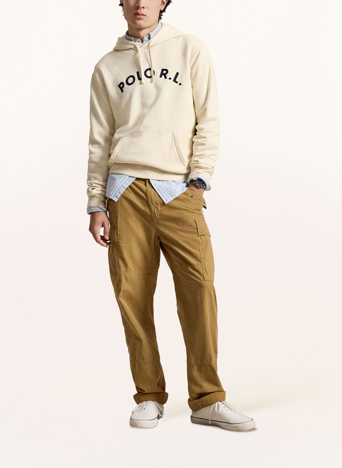 POLO RALPH LAUREN Hoodie: CRÈME