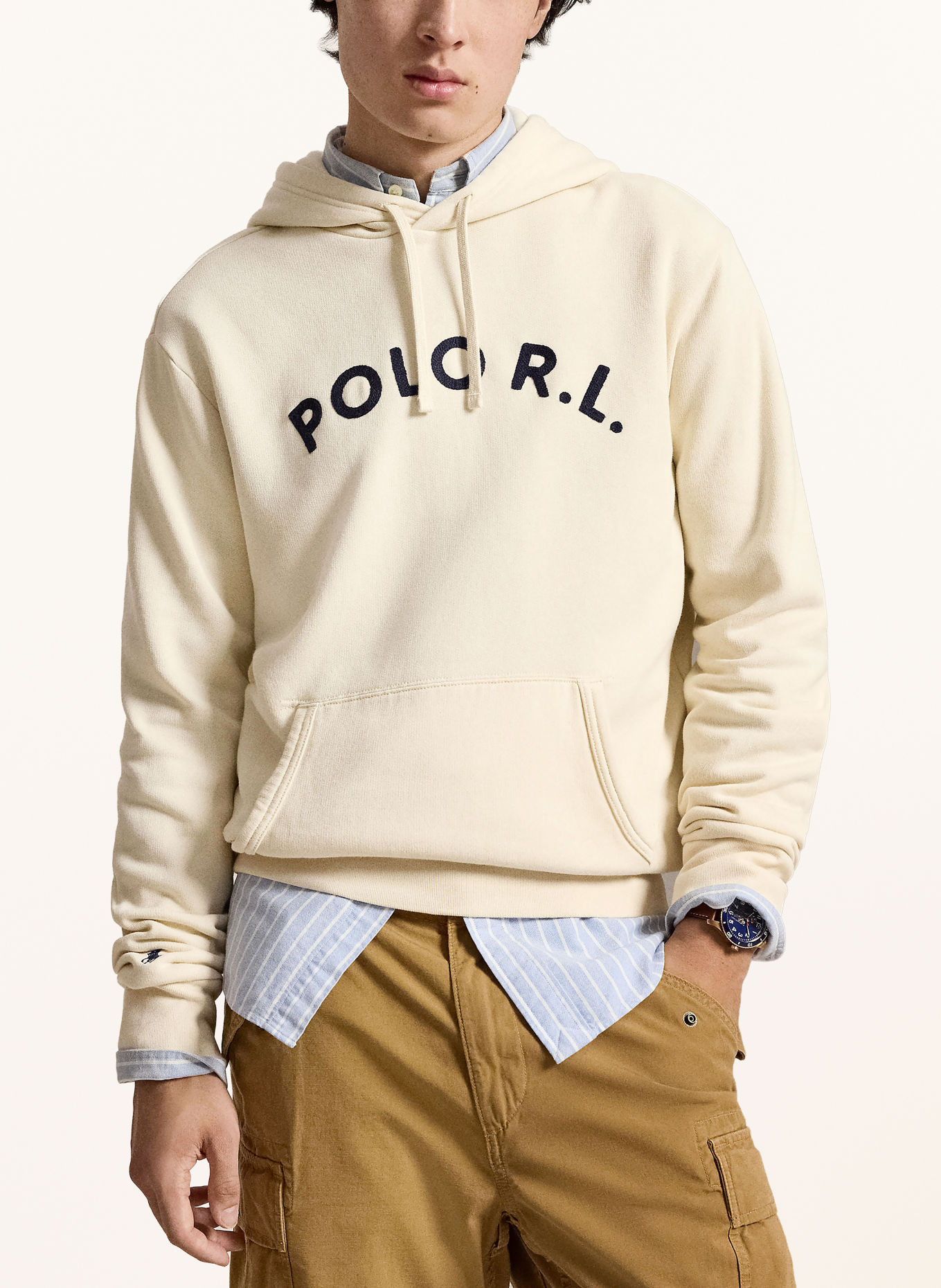 POLO RALPH LAUREN Hoodie: CRÈME