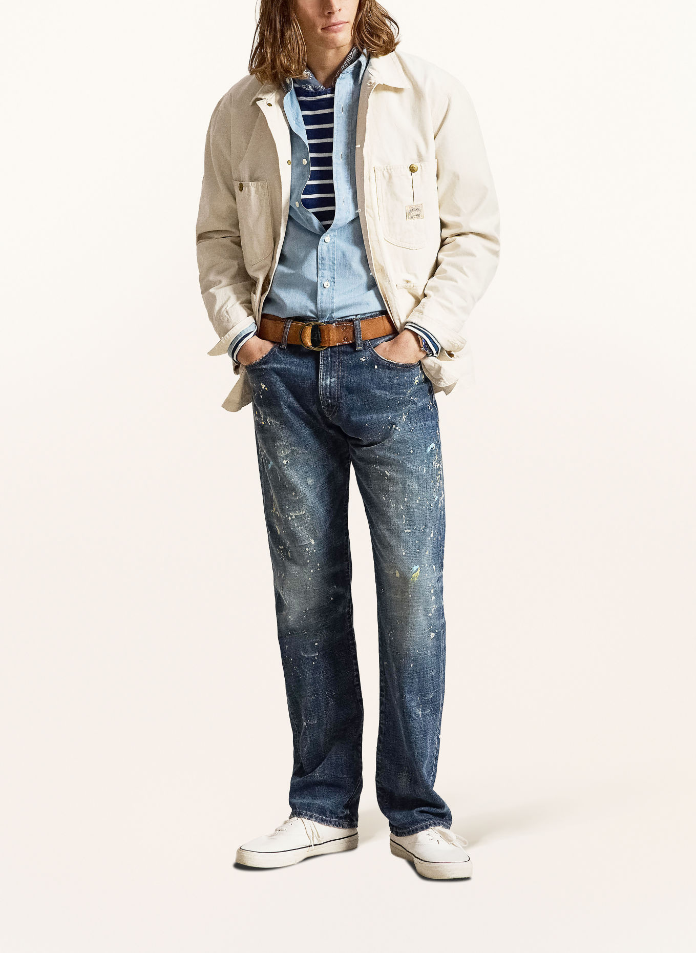 POLO RALPH LAUREN Destroyed jeans met rechte pasvorm: 001 OVERCLIFF