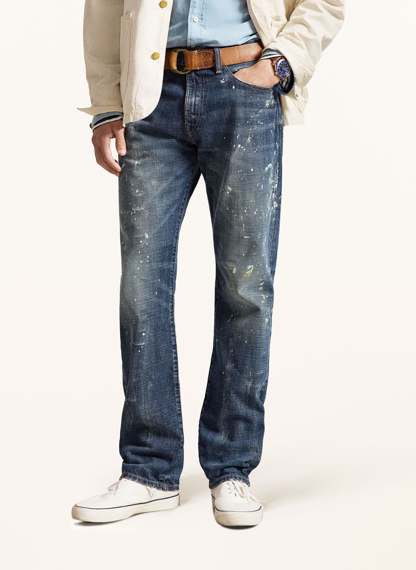 POLO RALPH LAUREN Destroyed jeans met rechte pasvorm: 001 OVERCLIFF