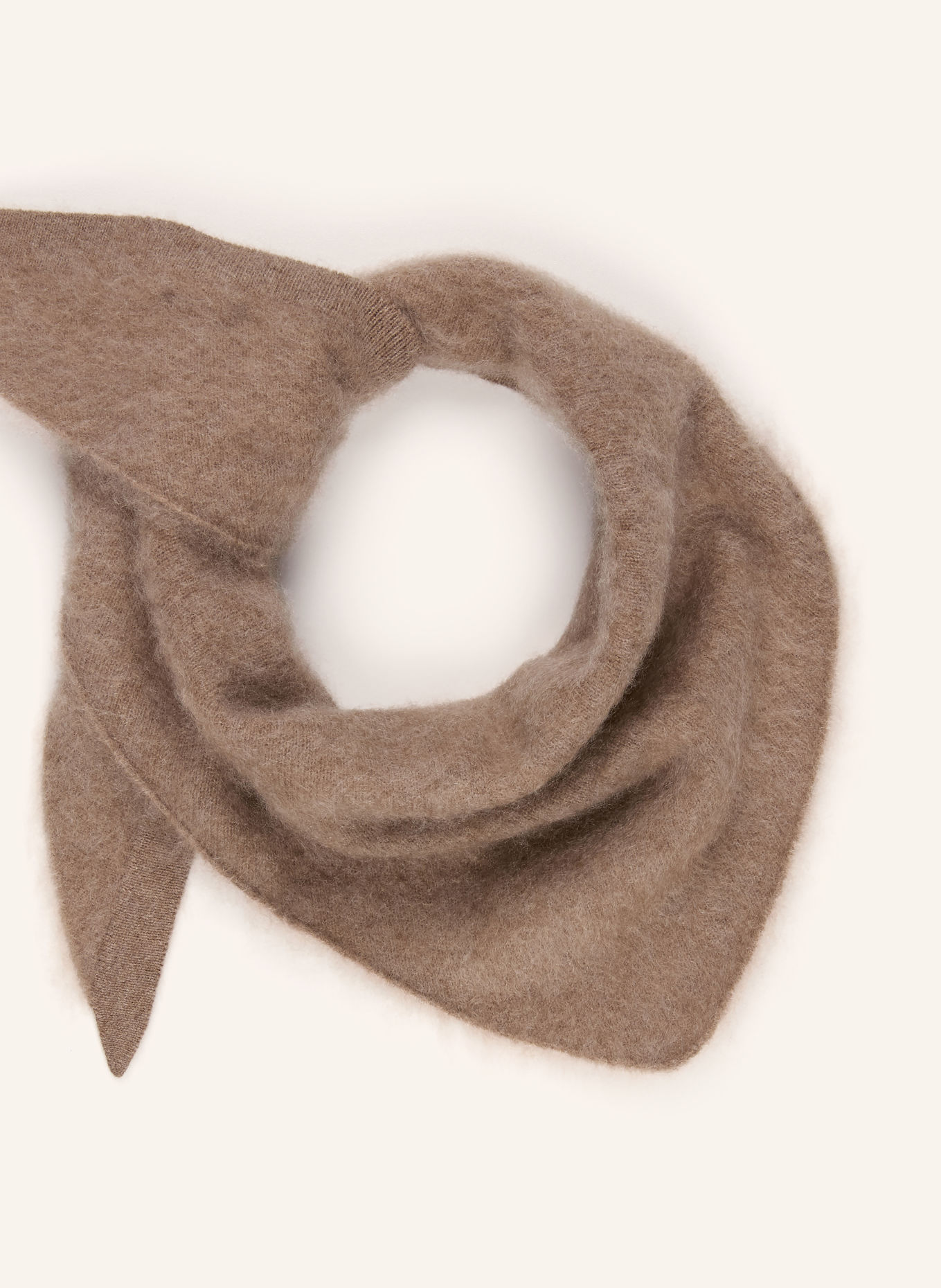 ARKET Cashmere triangular scarf: BEIGE