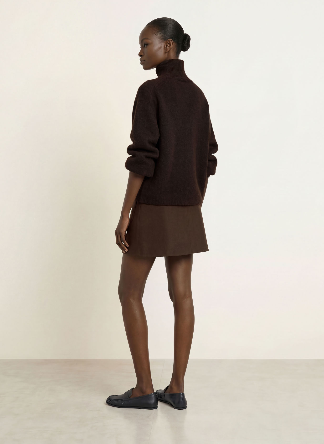ARKET Skirt: DARK BROWN