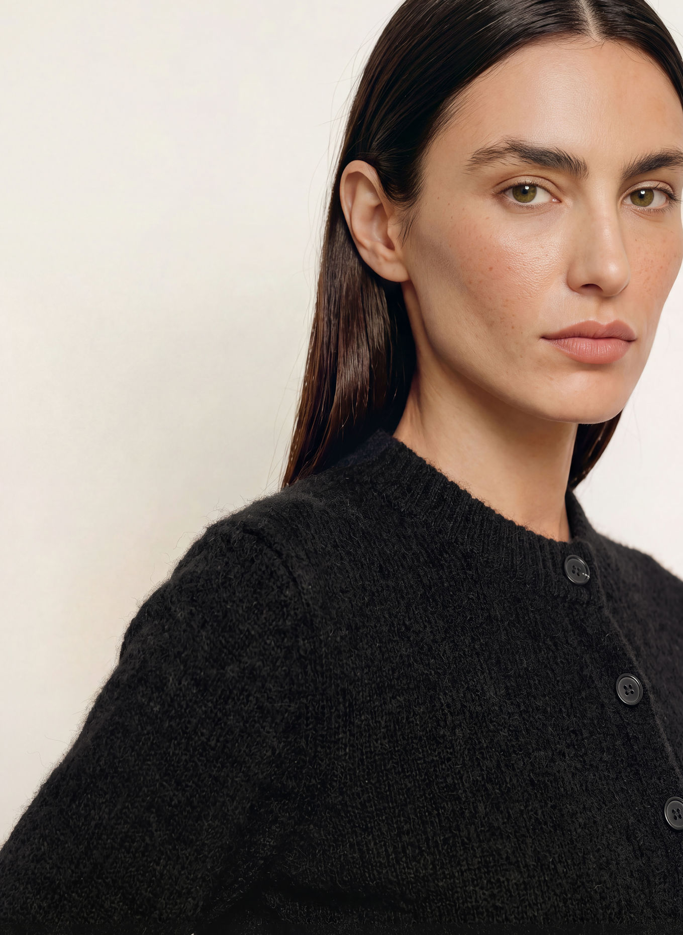 ARKET Strickjacke mit Alpaka: SCHWARZ