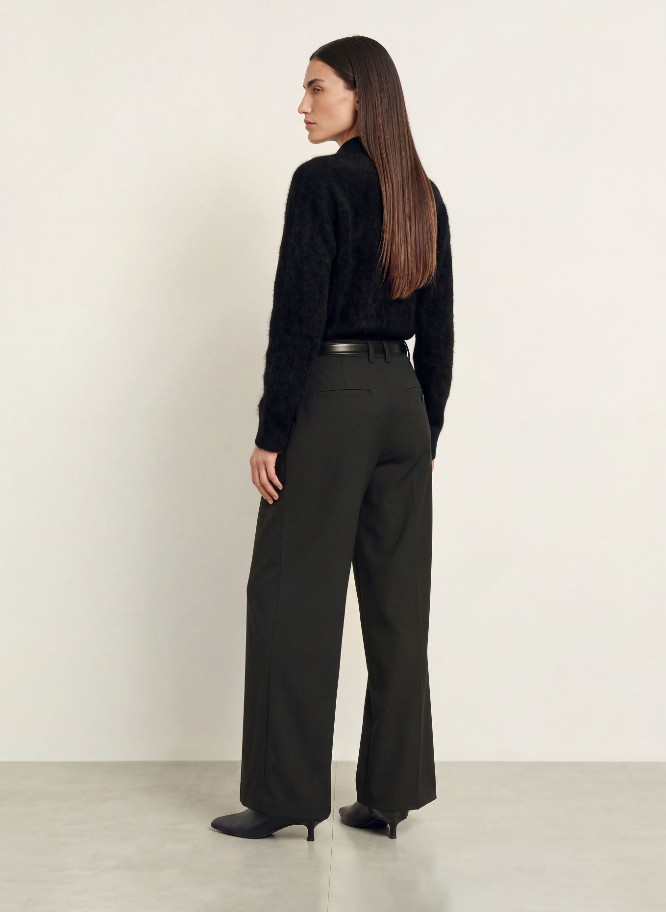 ARKET Cashmere Knit Polo Shirt: BLACK