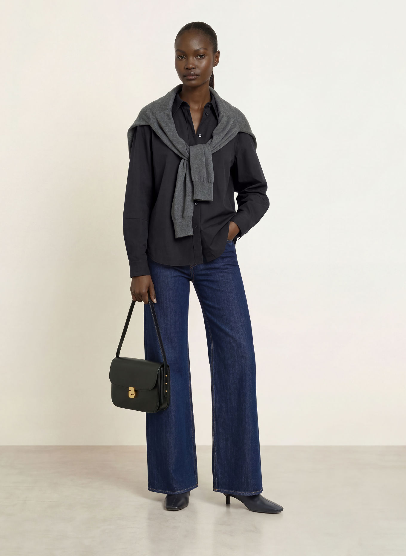 ARKET Shirt blouse: BLACK