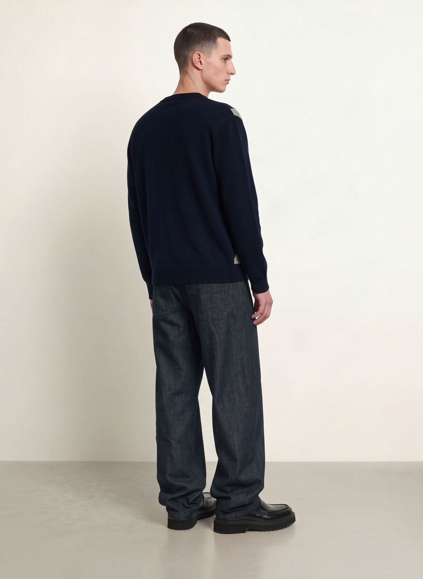 ARKET Sweater: DARK BLUE / GRAY