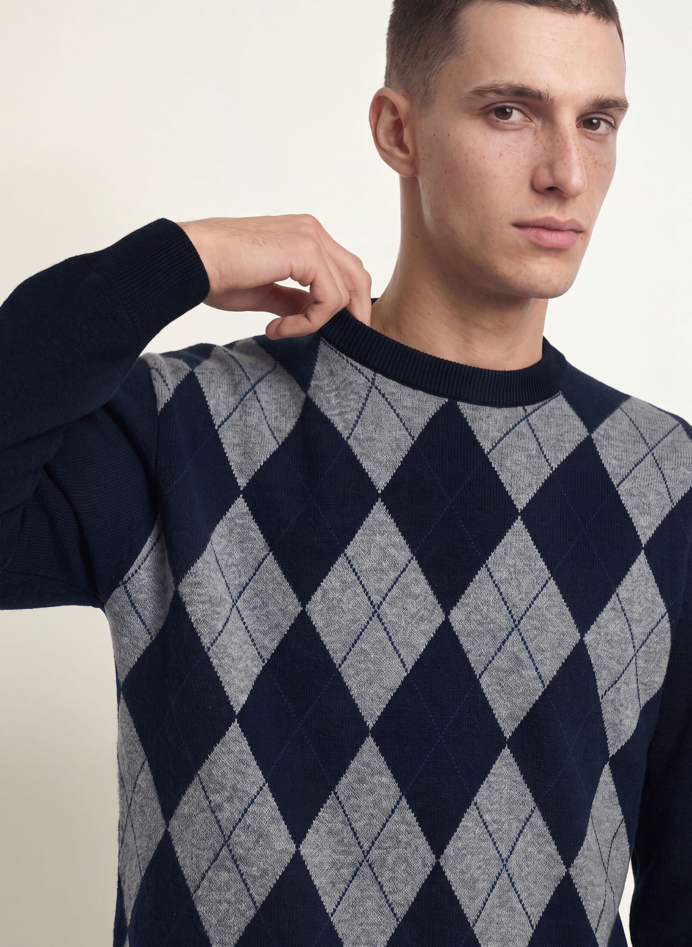 ARKET Sweater: DARK BLUE / GRAY
