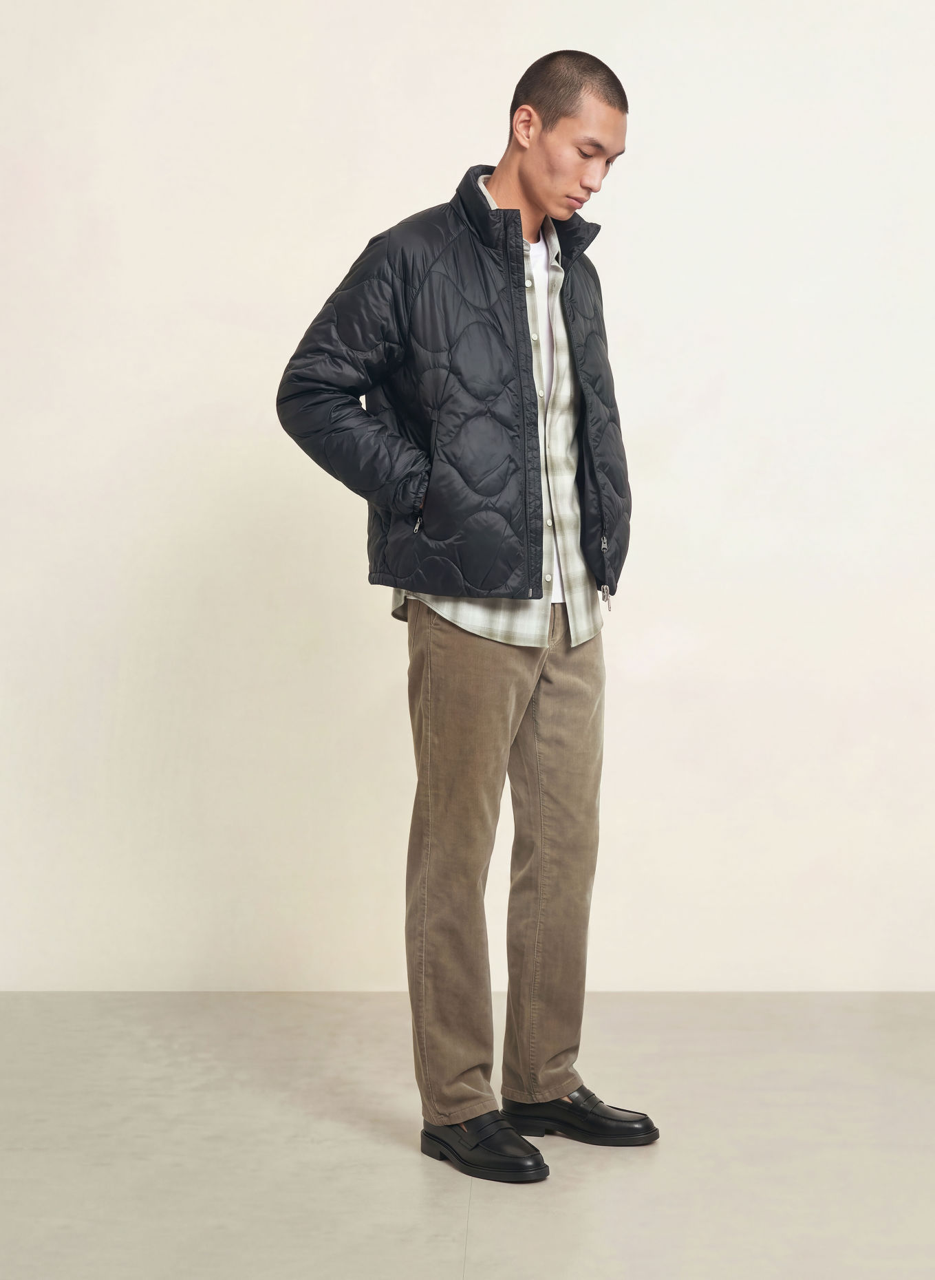 ARKET Lightweight-Daunenjacke: DUNKELGRAU