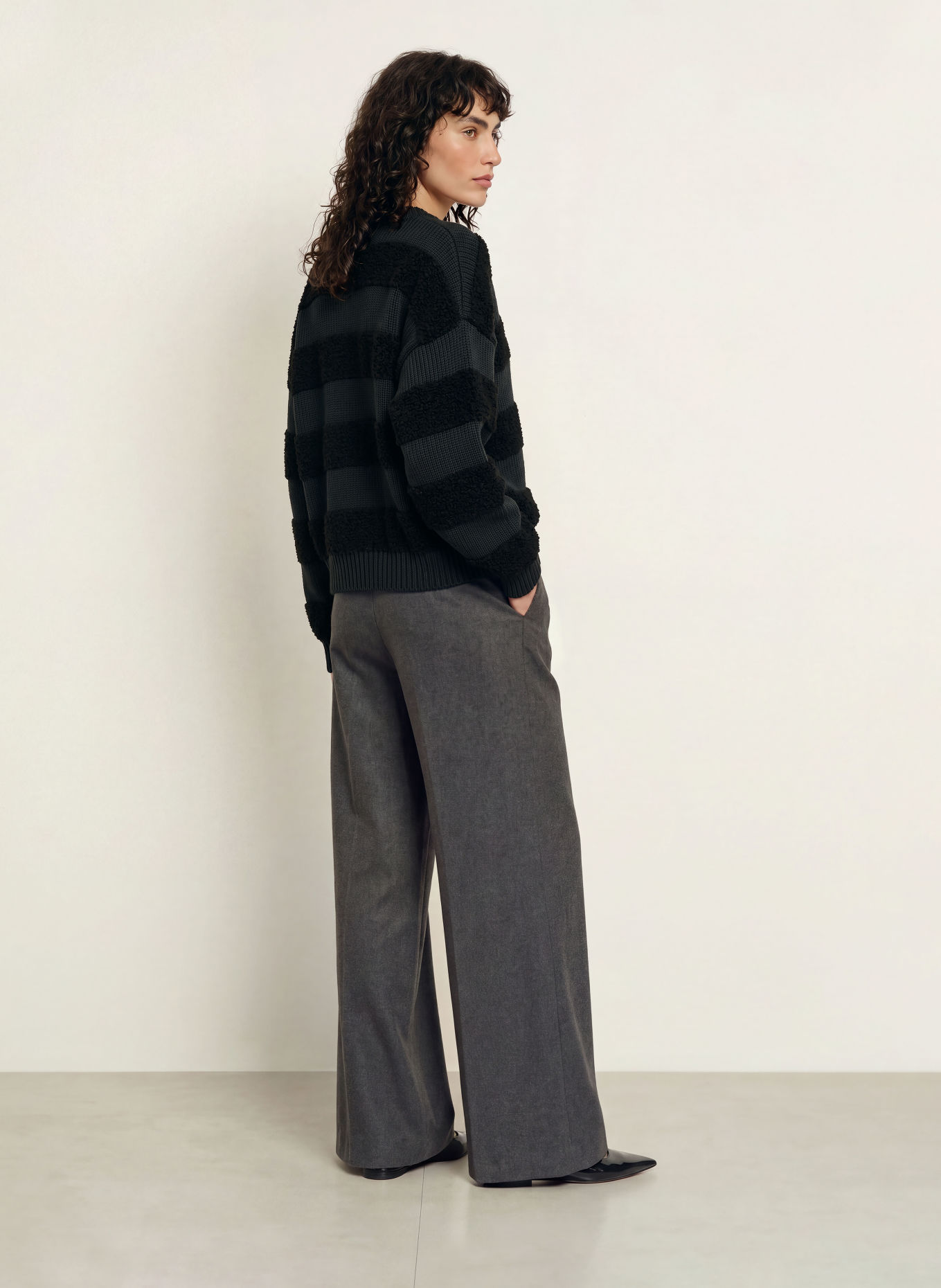 black palms BOUCLI Sweater: BLACK