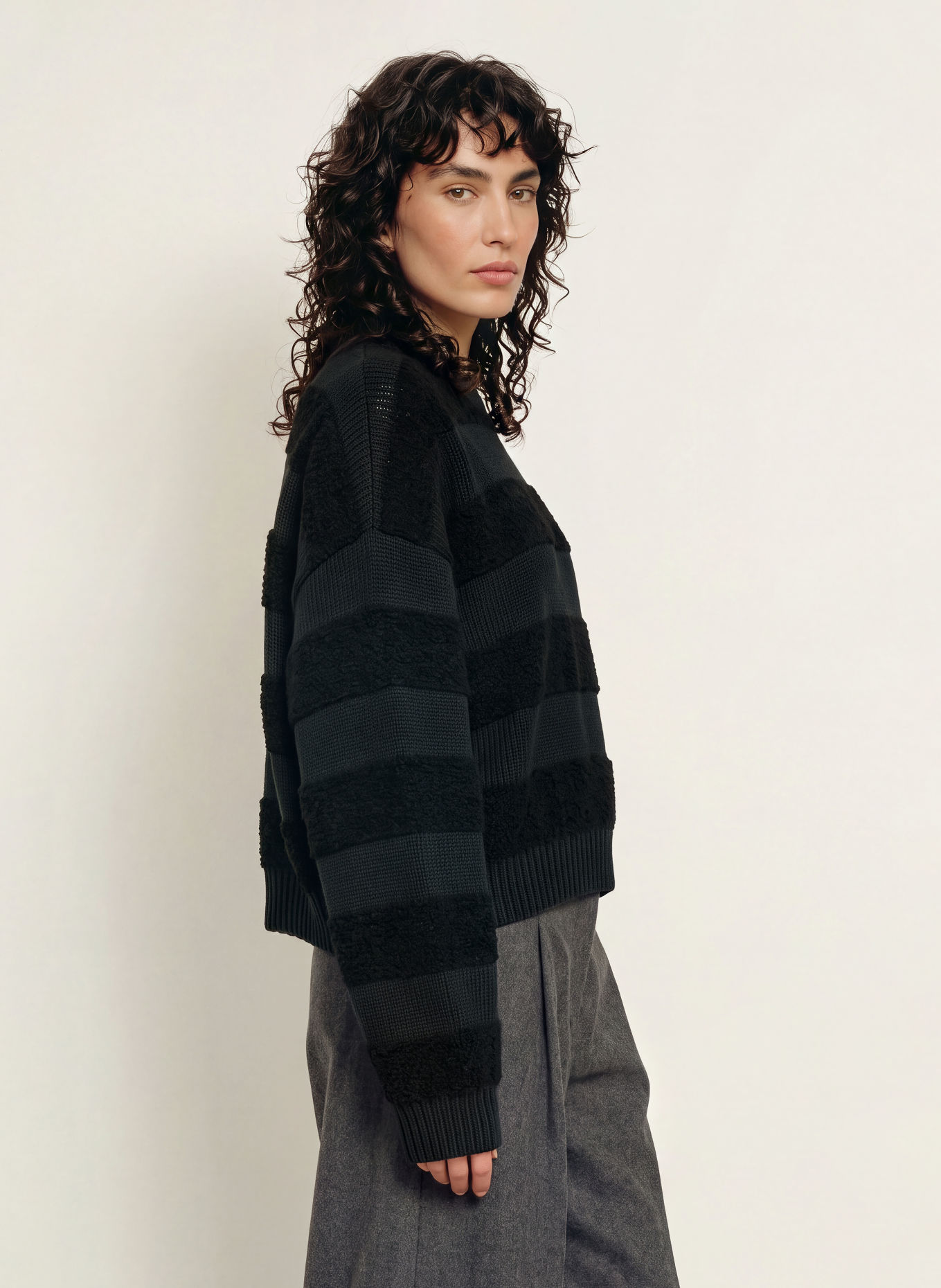black palms BOUCLI Sweater: BLACK