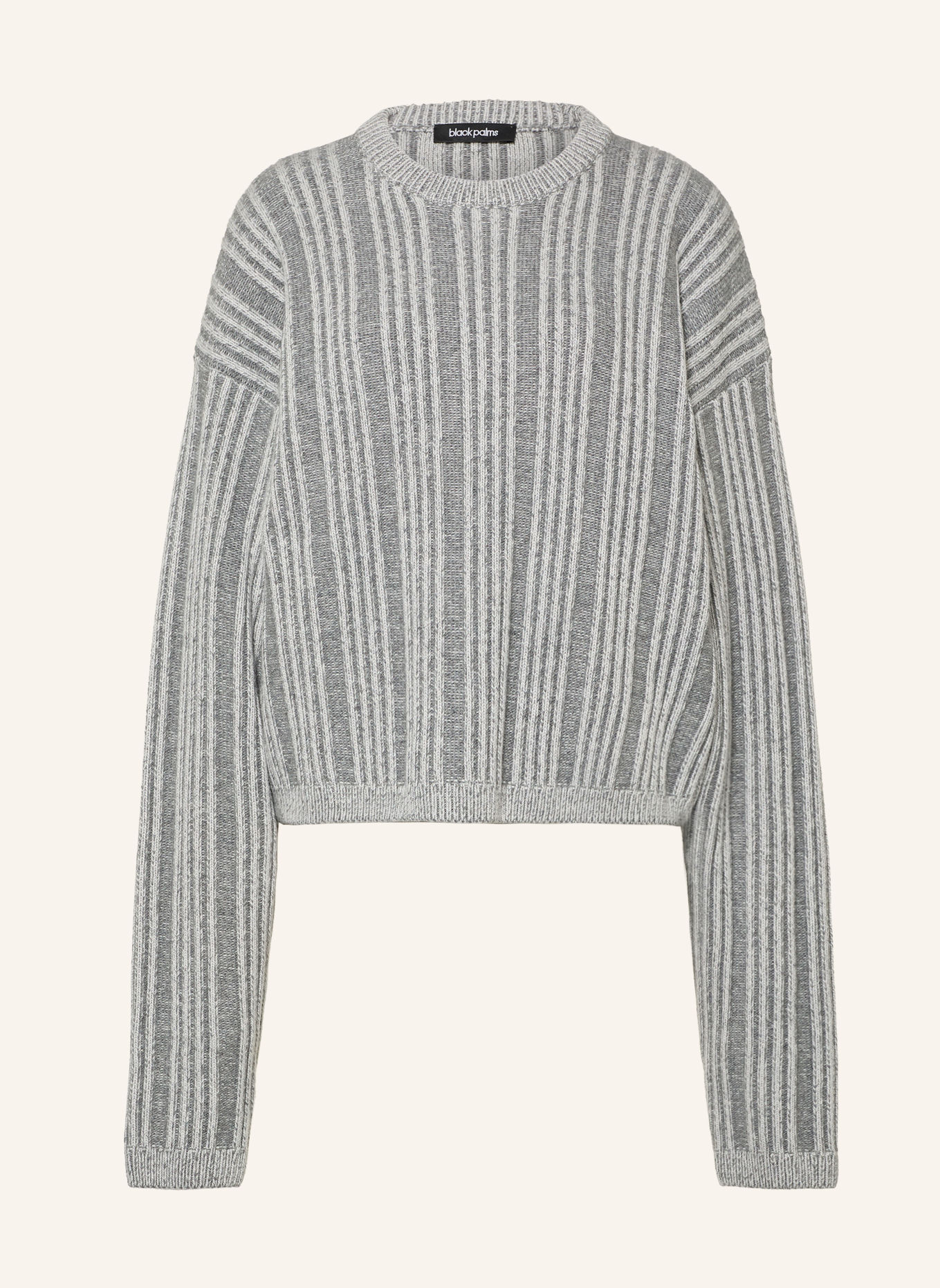 black palms NOVIE Sweater: GRAY / WHITE