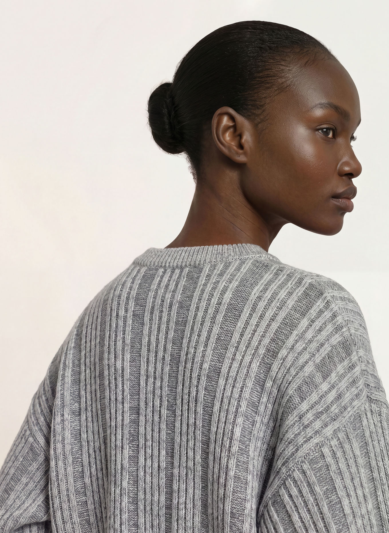 black palms NOVIE Sweater: GRAY / WHITE