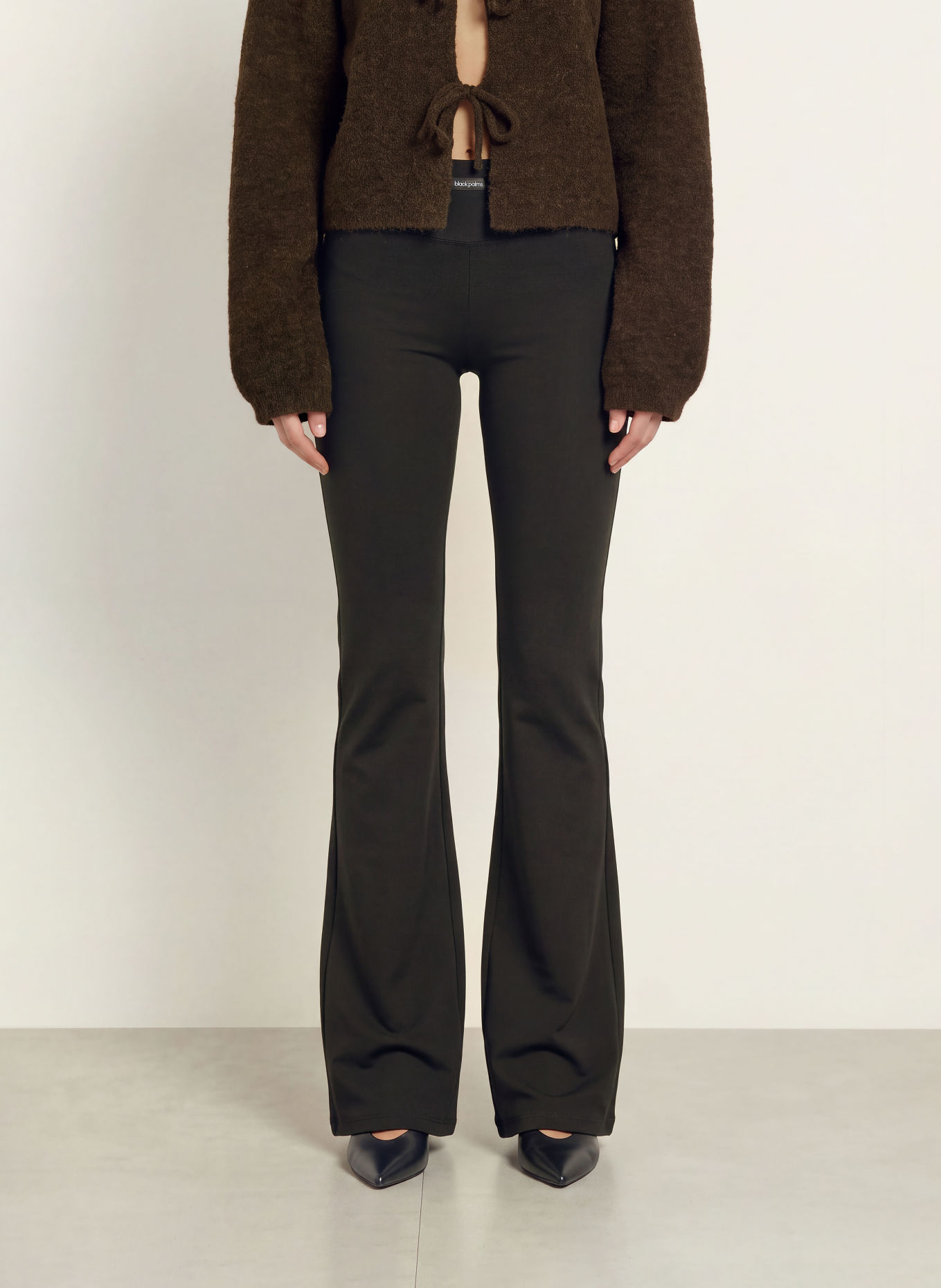 black palms FYNA Bootcut trousers: BLACK
