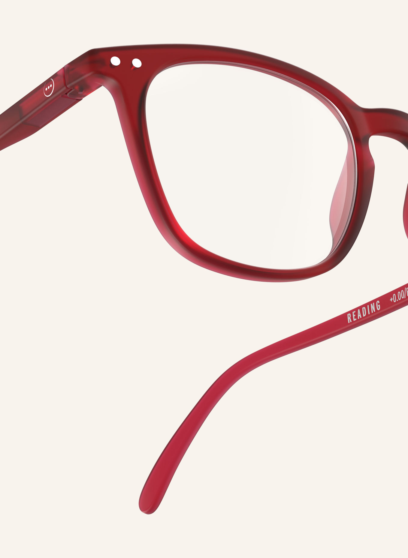 IZIPIZI Lesebrille #E: ROT/ TRANSPARENT