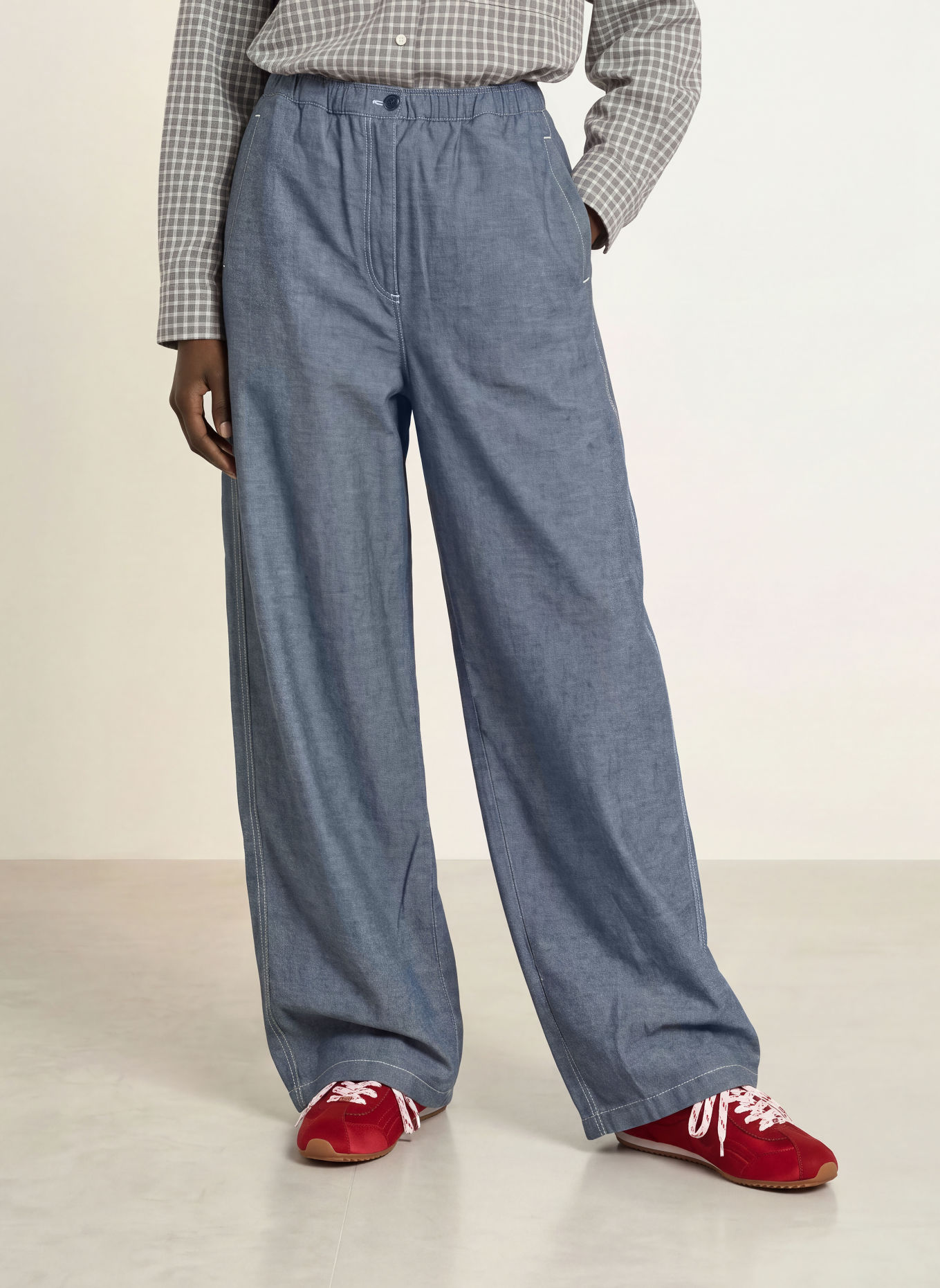 American Vintage Barrel jeans LOFWAY: DONKERBLAUW