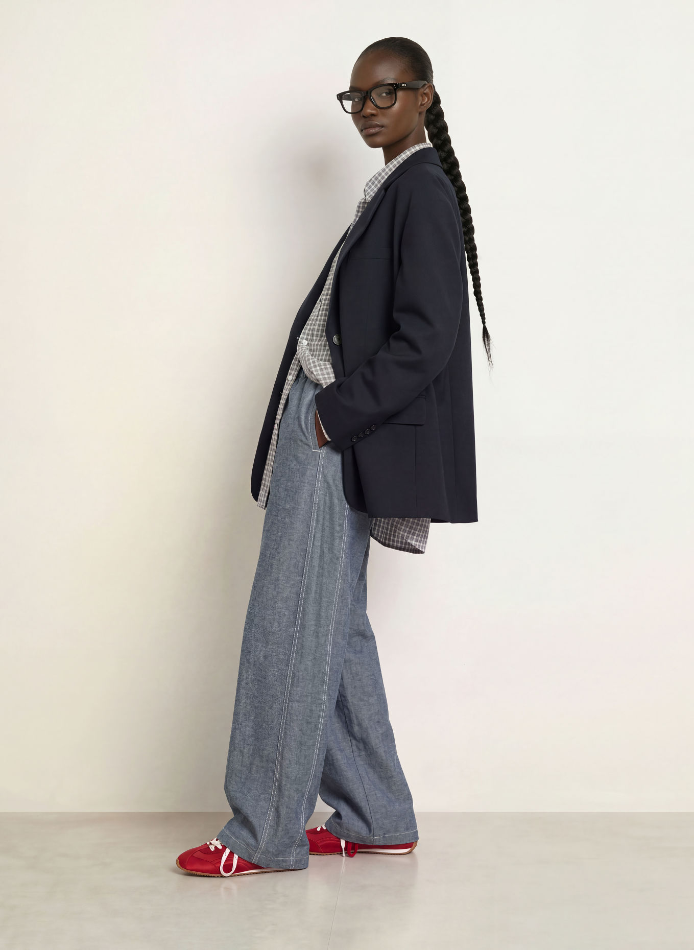 American Vintage Barrel jeans LOFWAY: DONKERBLAUW