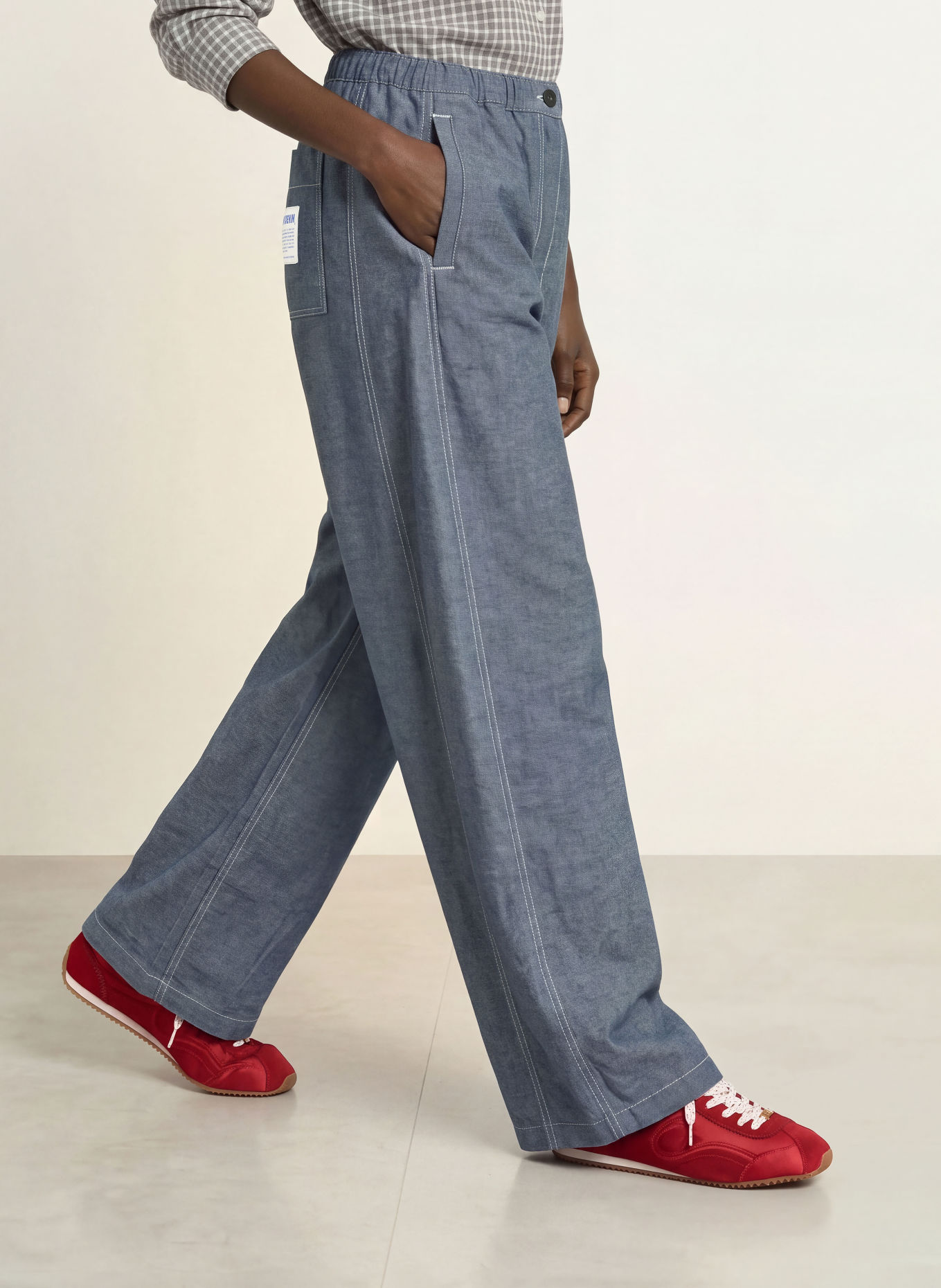 American Vintage Barrel jeans LOFWAY: DONKERBLAUW