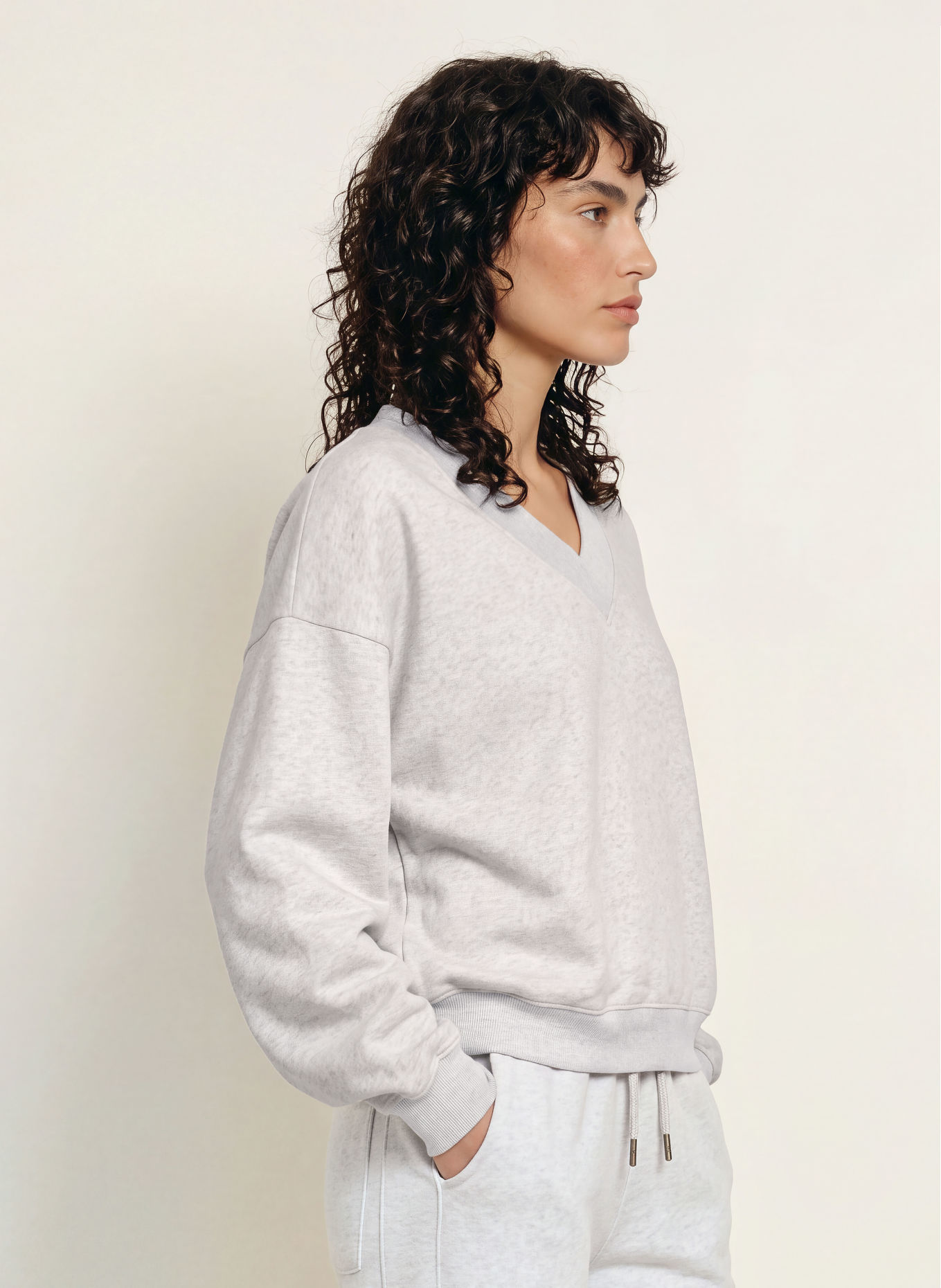 American Vintage Sweatshirt BAPTOWN: LJUSGRÅ